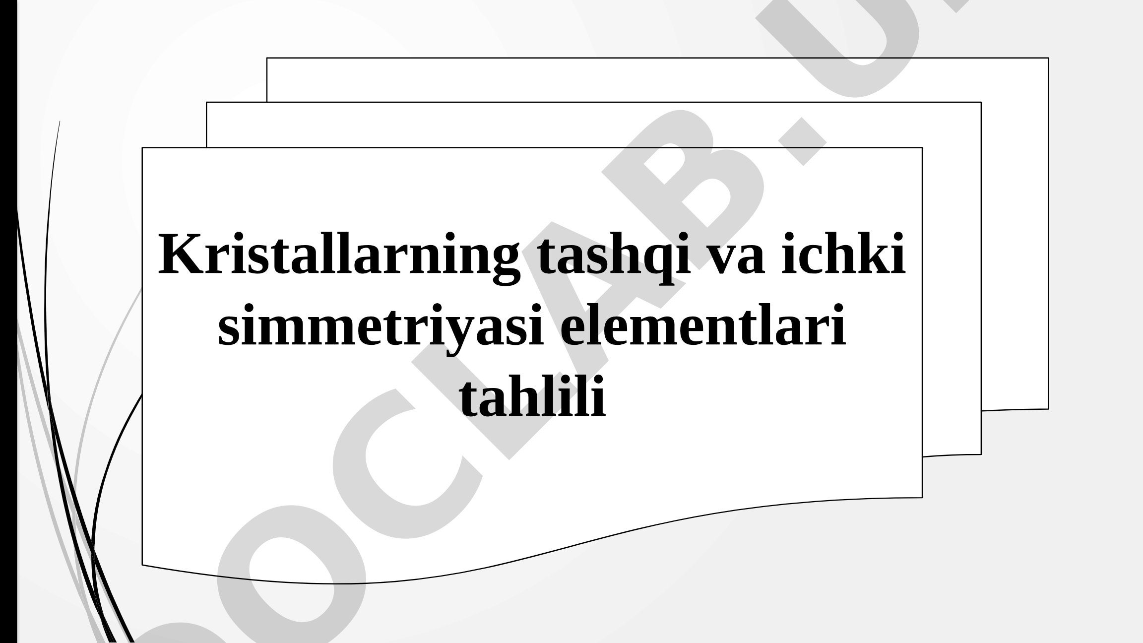 Kristall Simmetriyasi Tahlili