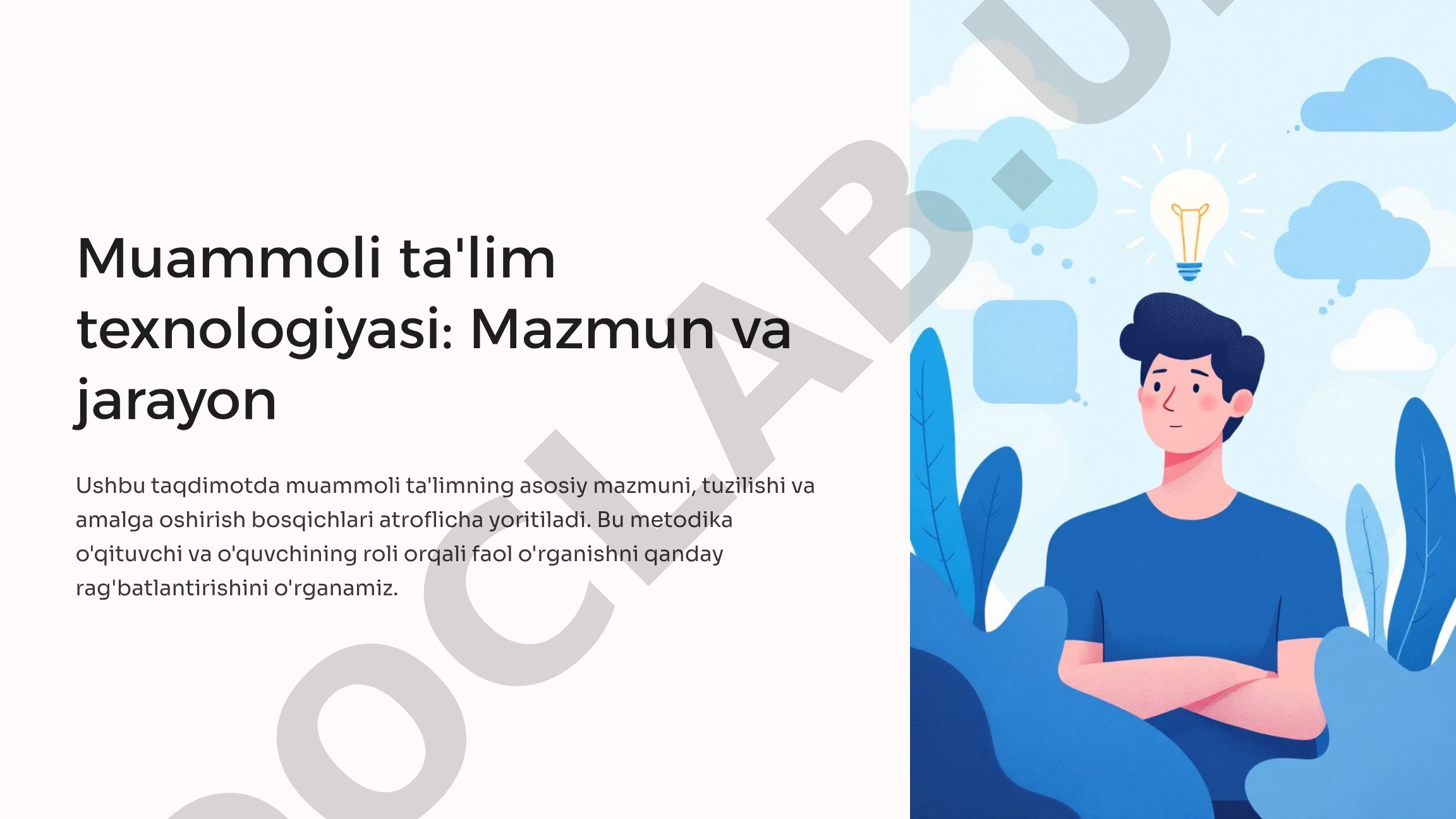 Muammoli Ta'lim Taqdimoti