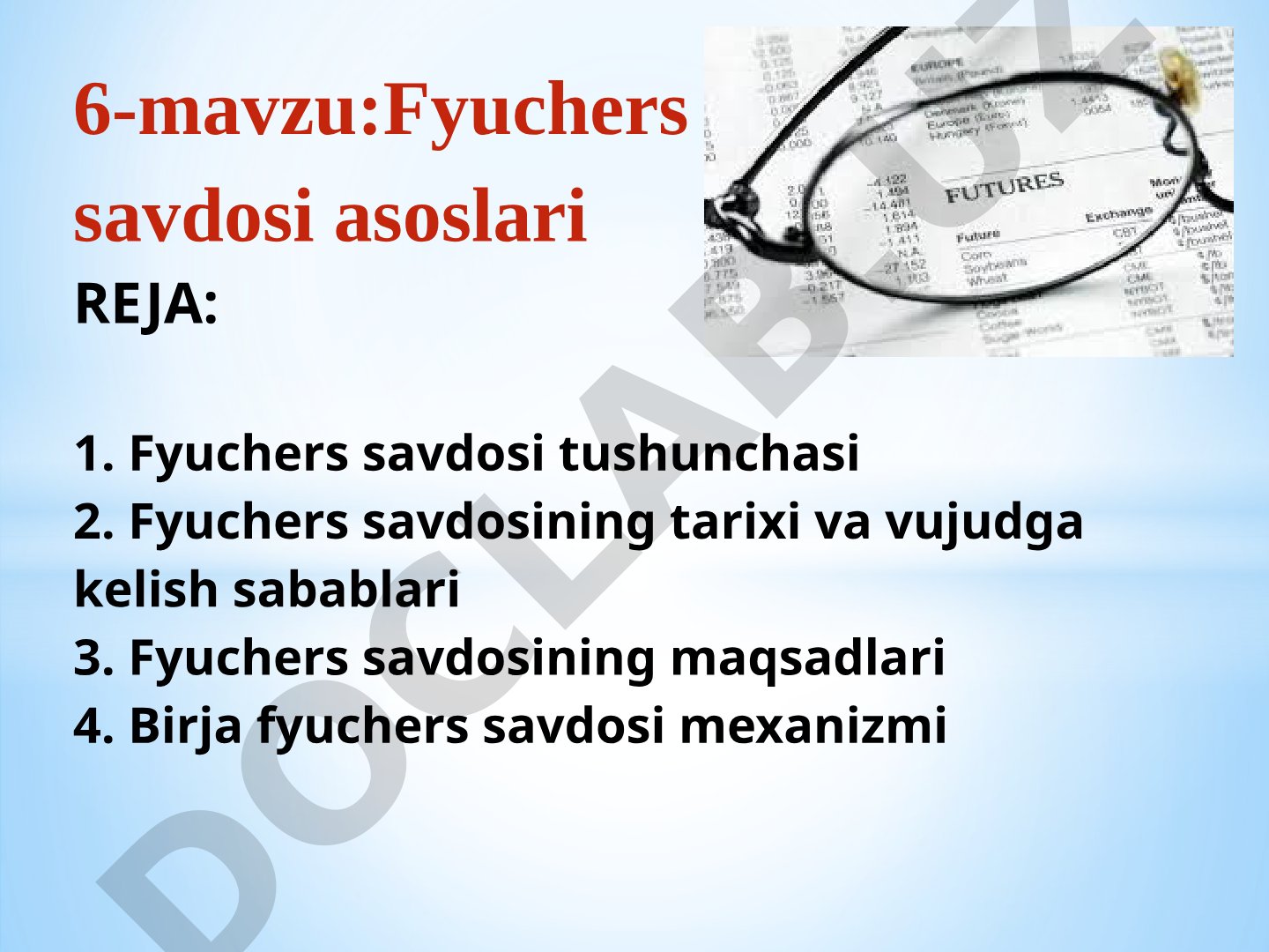Fyuchers Savdosi Asoslari