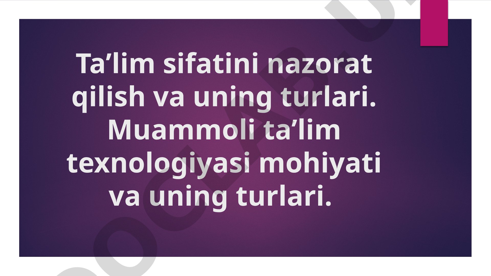 Ta'lim Boshqarish Prinsiplari