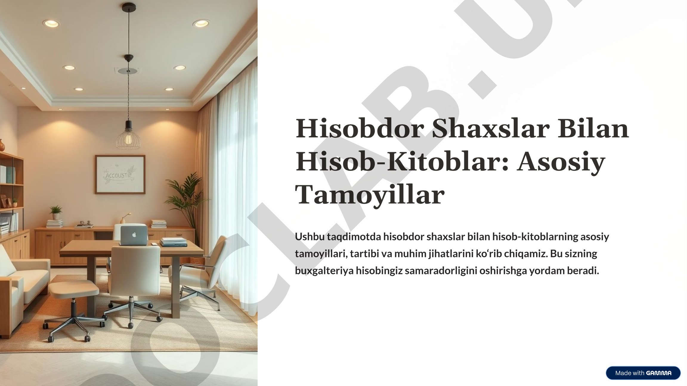 Hisobdor Shaxslar Bilan Hisob-Kitoblar