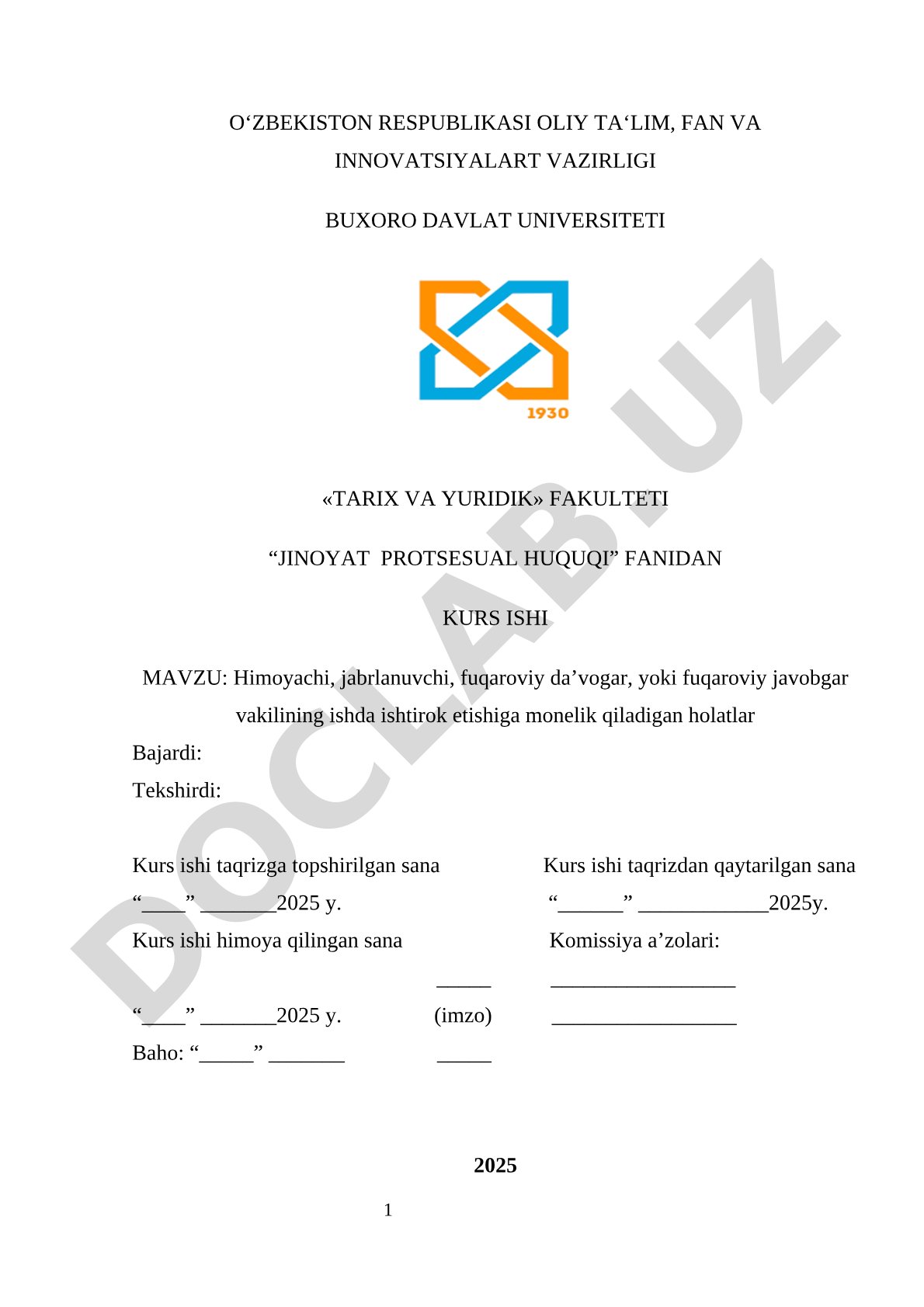 Jinoyat Protsesida Ishtirok Etuvchi Shaxslarning Huquqlari