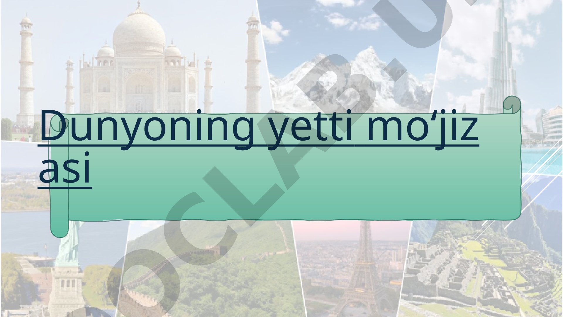 Qadimgi Dunyo Mo'jizalari