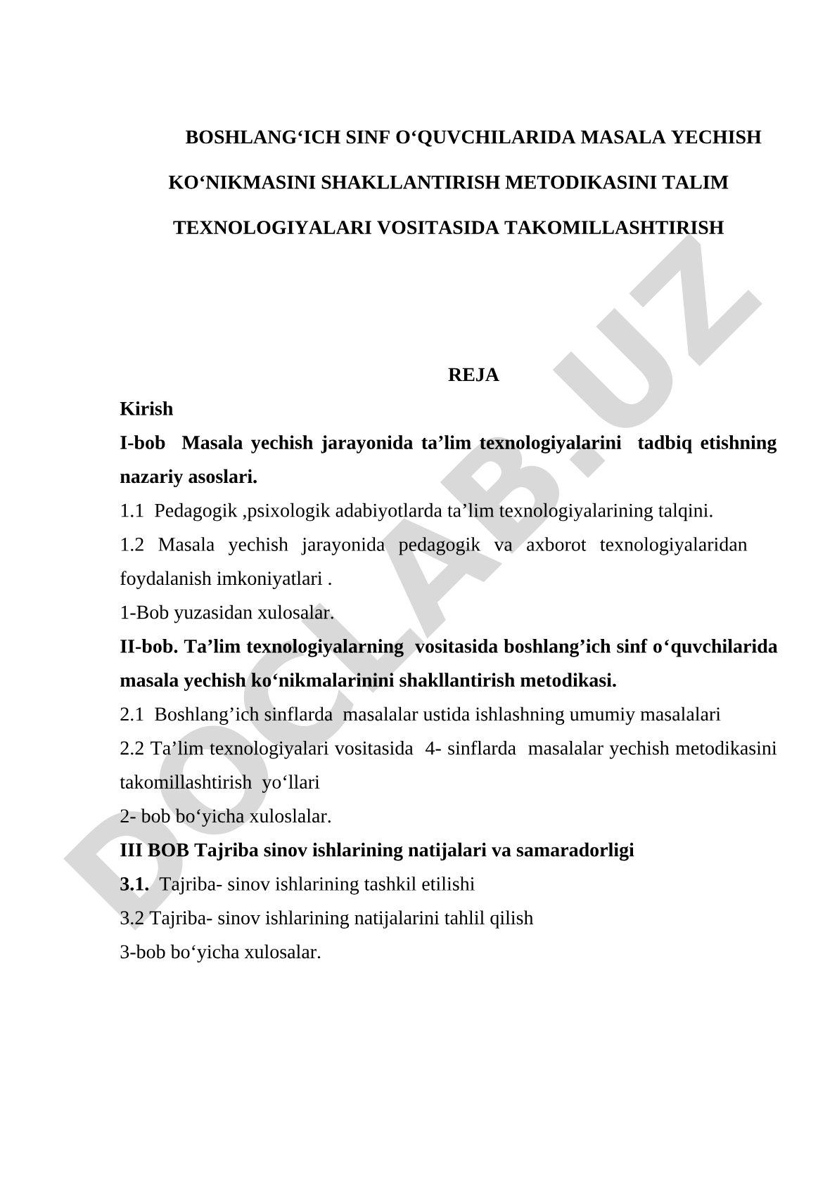 Boshlang'ich sinflarda masala yechish metodikasi