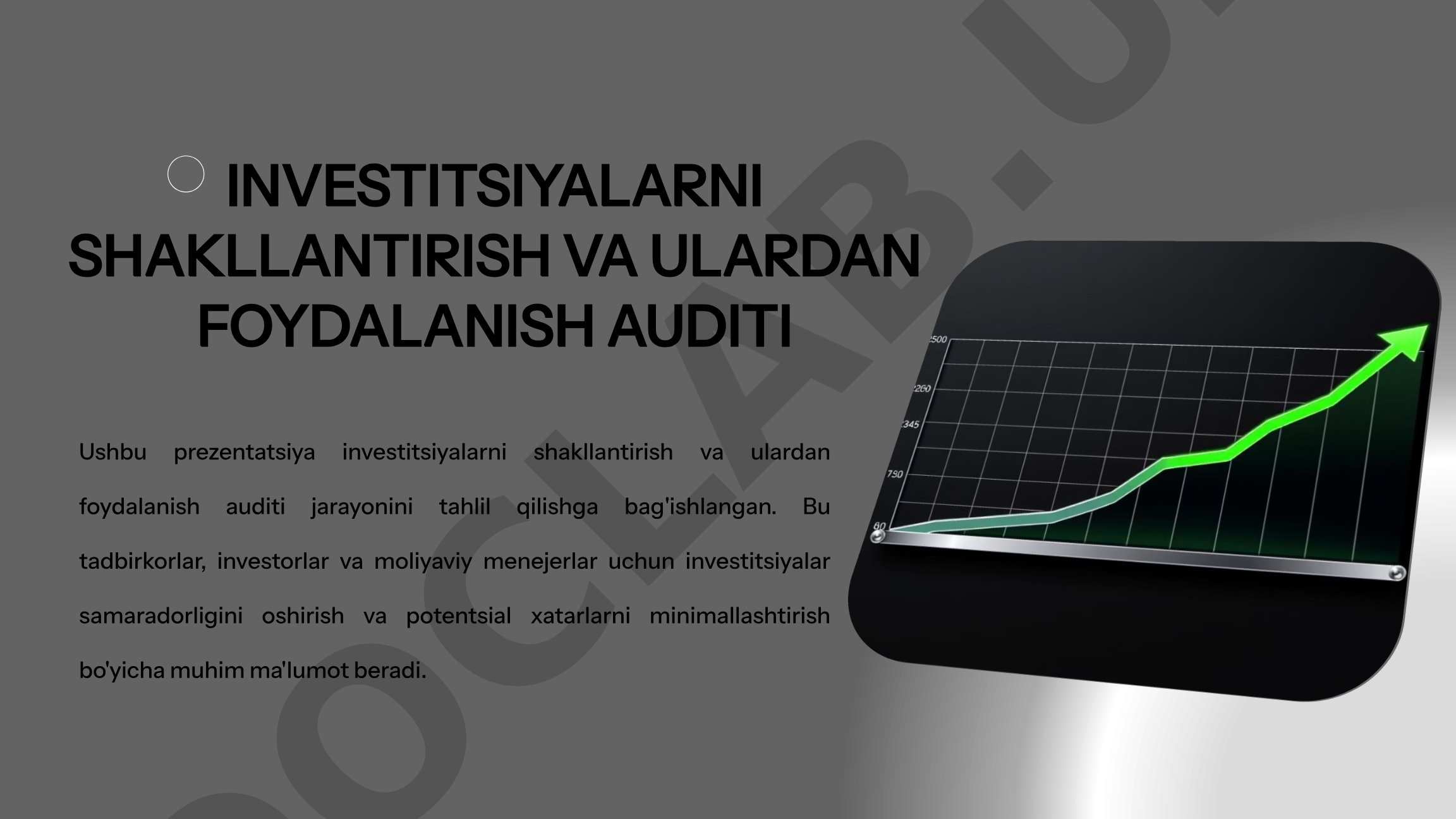 Investitsiyalar Audit Prezentatsiyasi