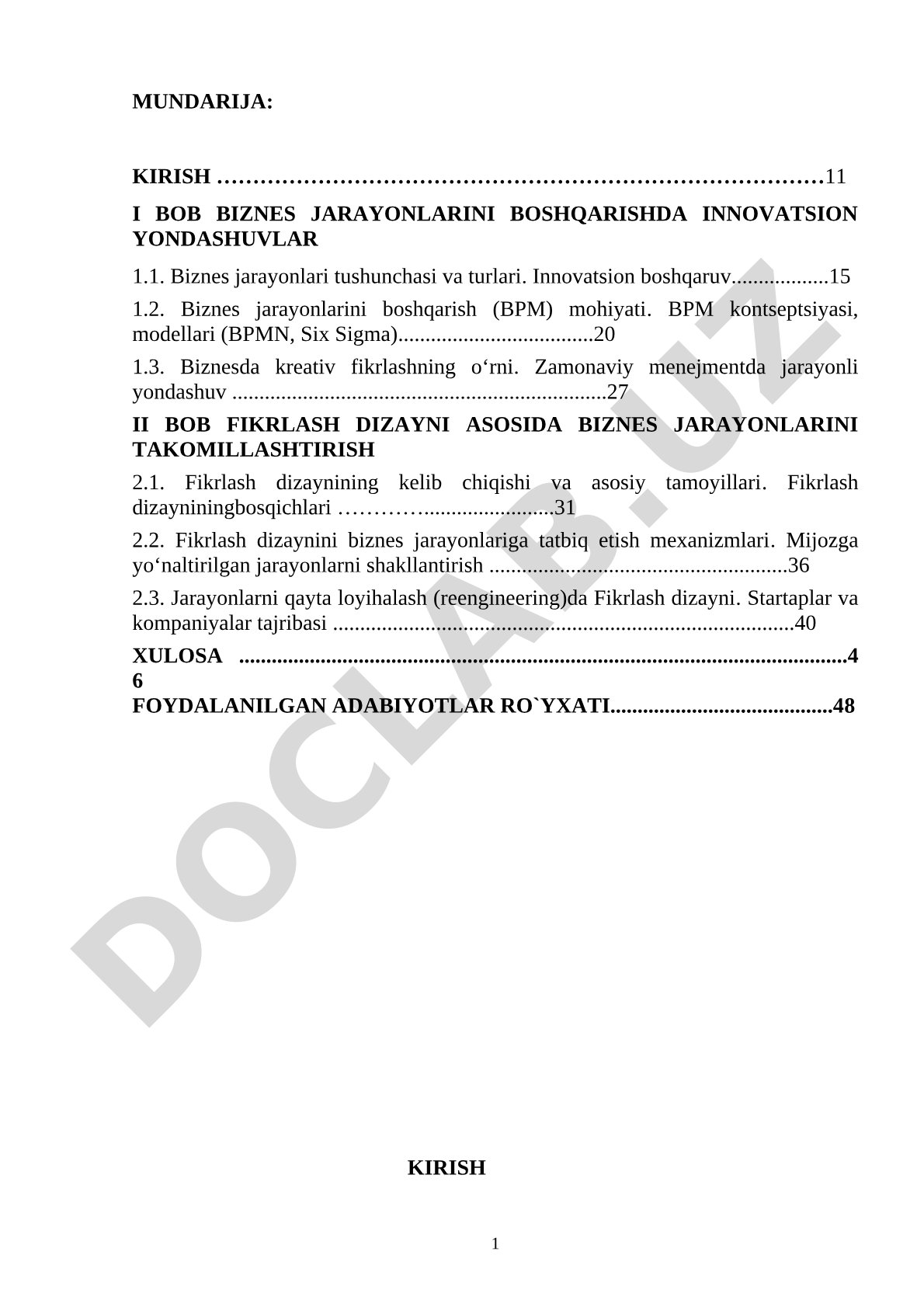 Biznes Jarayonlarini Boshqarishda Innovatsion Yondashuvlar