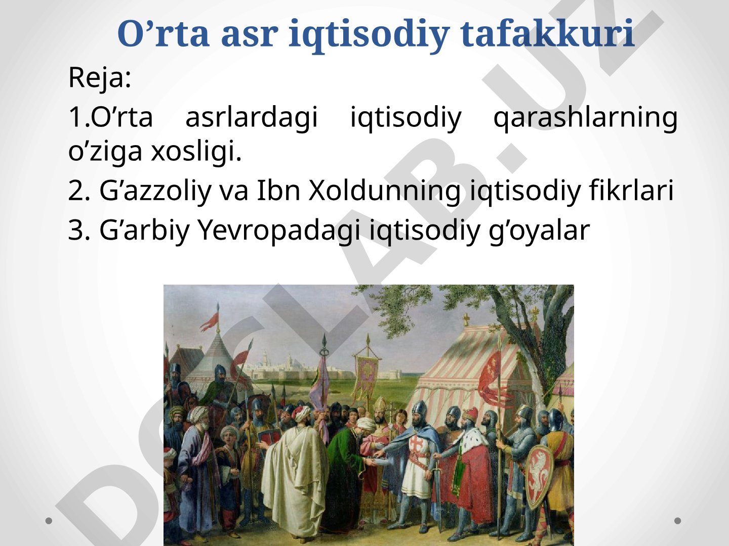 O'rta Asr Iqtisodiy Tafakkuri