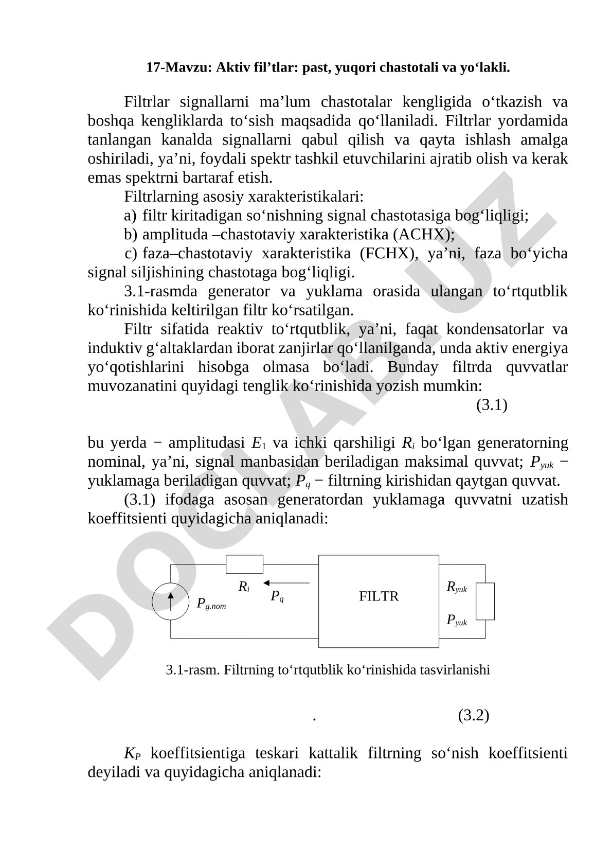 Aktiv filtrlar