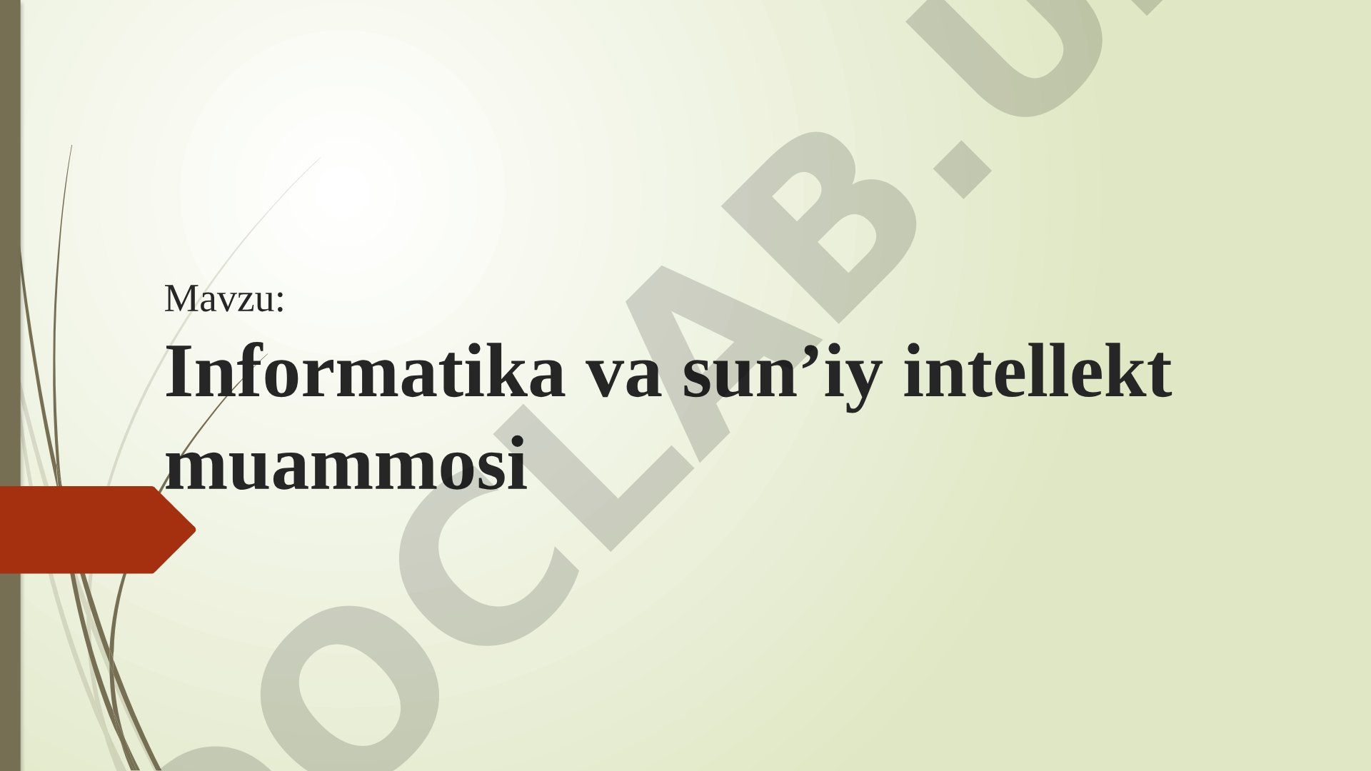 Sun'iy Intellekt Haqida Maqola