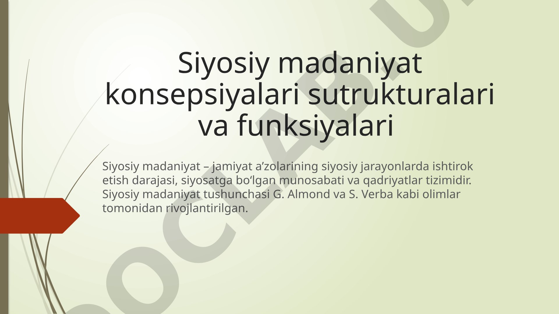 Siyosiy Madaniyat Konsepsiyasi