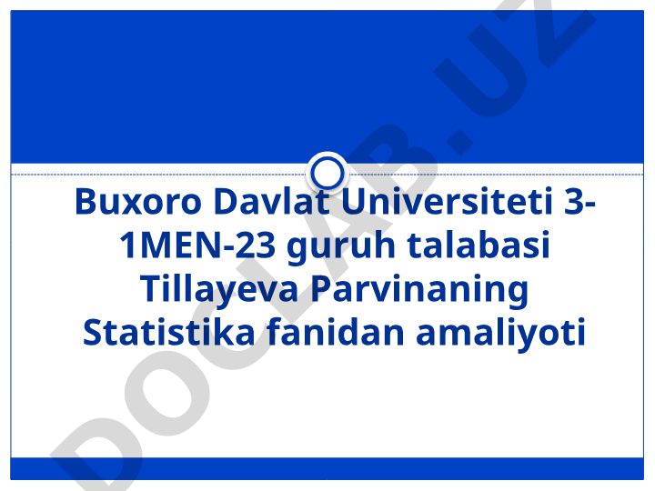 Aholi statistikasi va demografiyasi