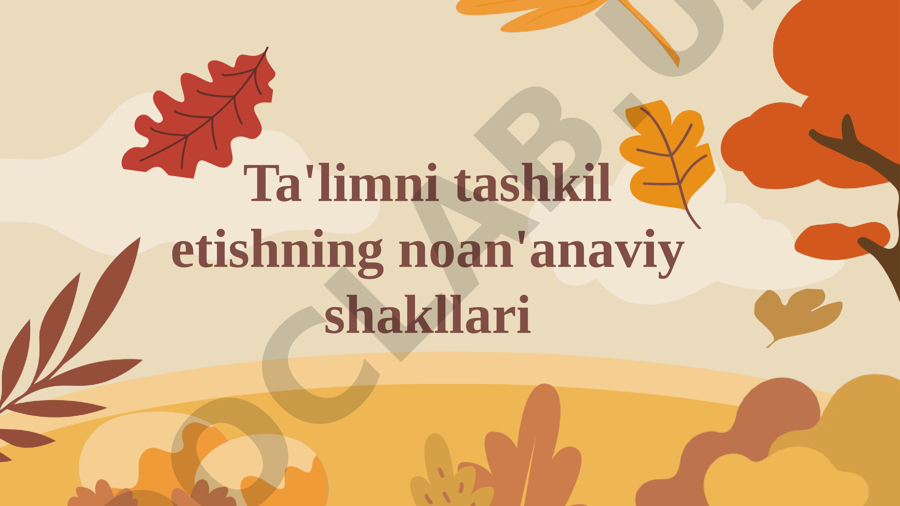 Onlayn Ta'lim Rejasi