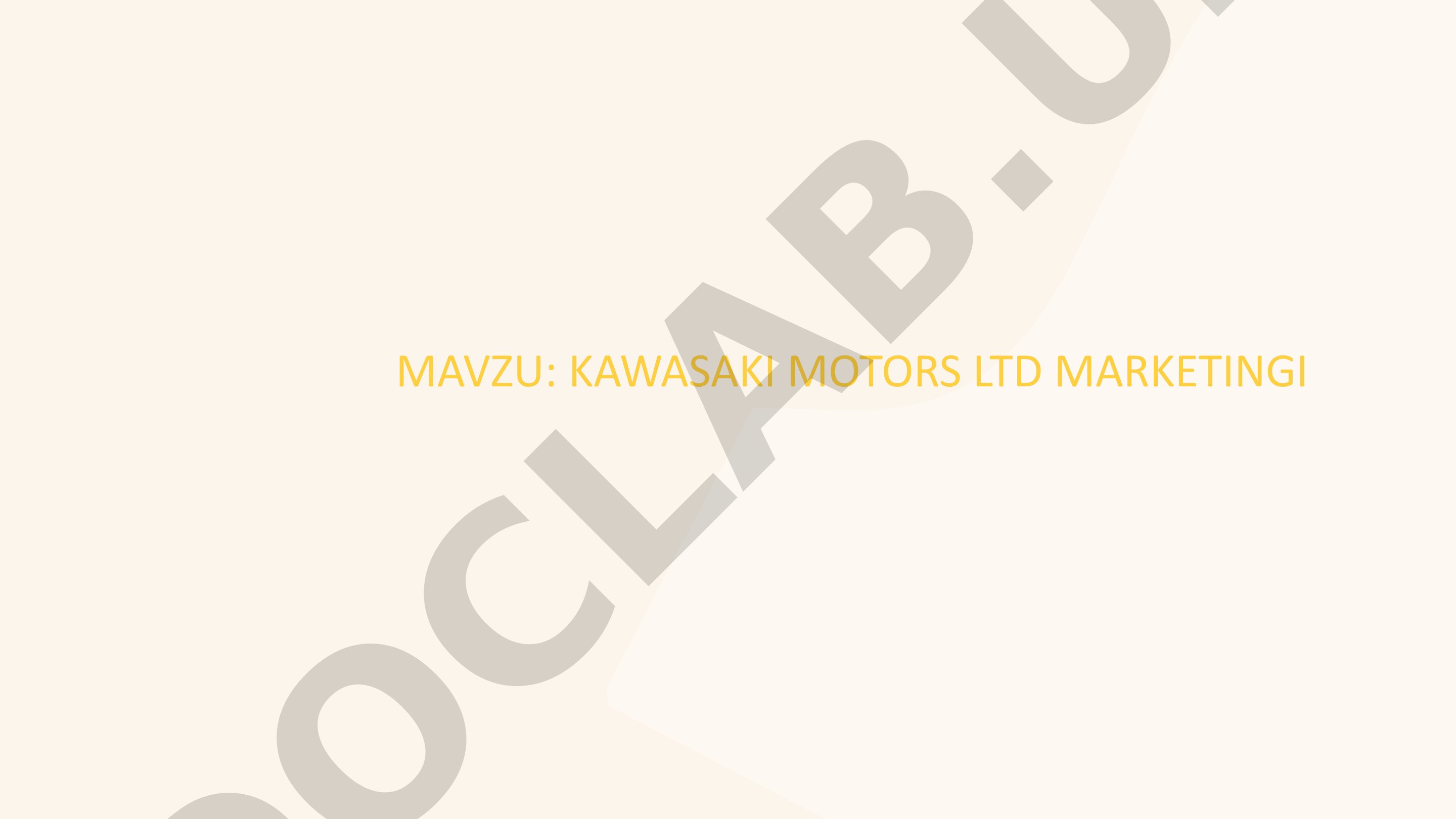 Kawasaki Motors Marketing Rejasi