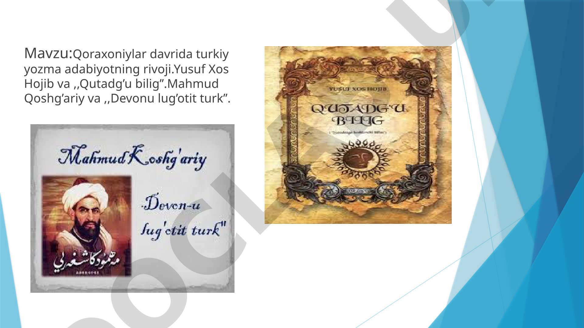 Qoraxoniylar davrida turkiy yozma adabiyot