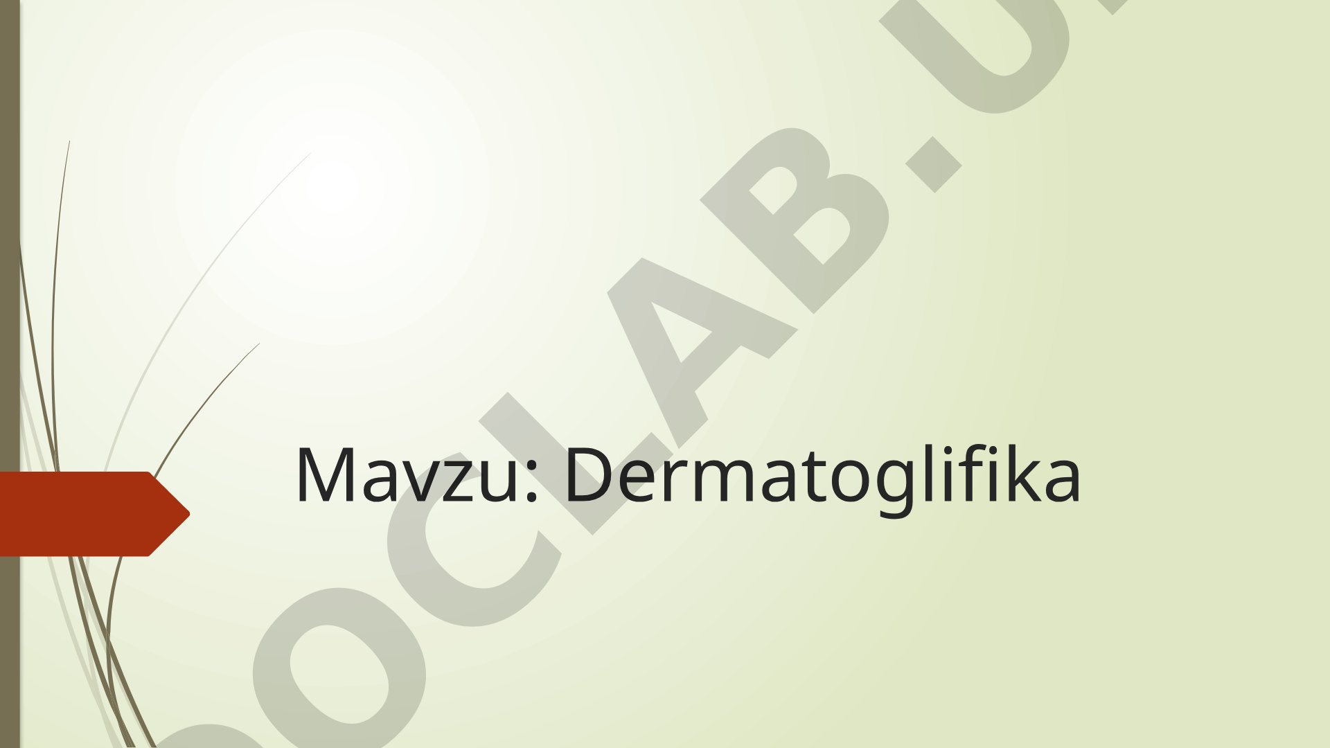 Dermatoglifika