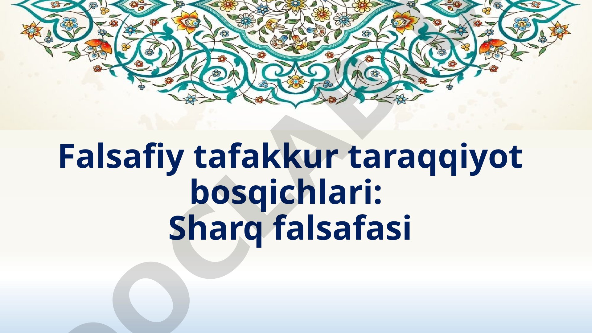 Qadimgi Sharq Falsafasi