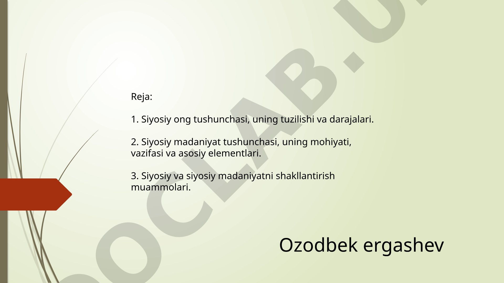 Siyosiy Ong va Madaniyat