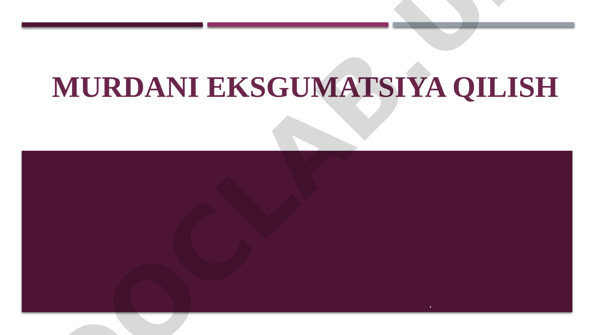Murdani eksgumatsiya qilish tartibi