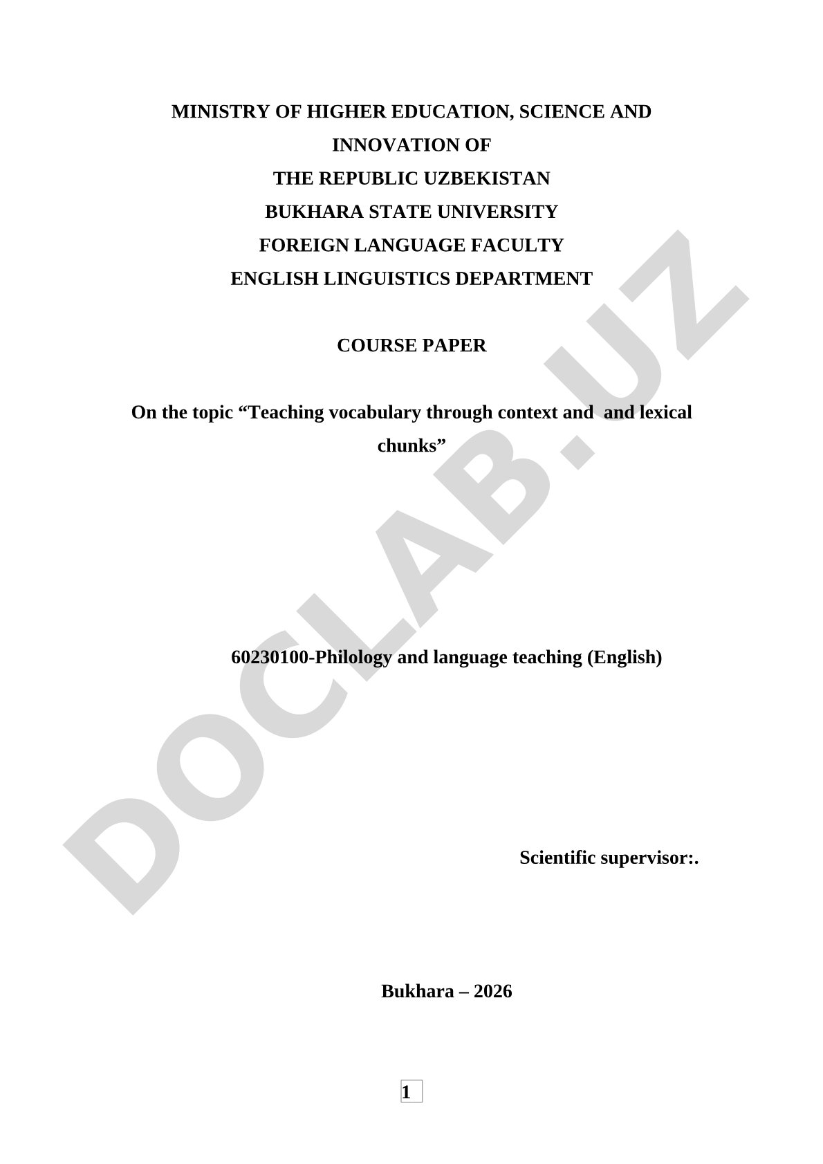 Teaching vocabulary through context and lexical chunks