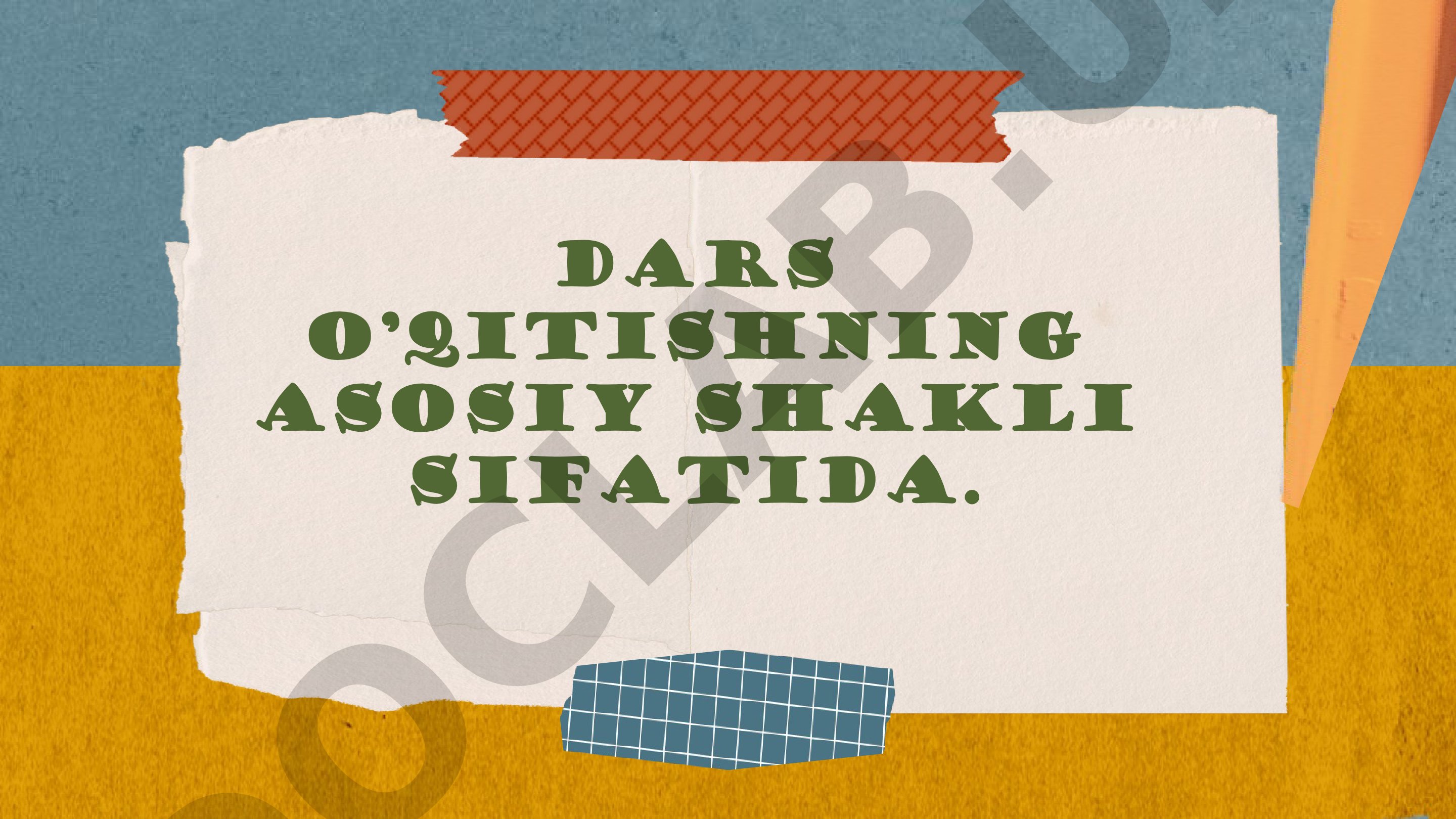 Ta'lim Nazariyalari Dars Materiali