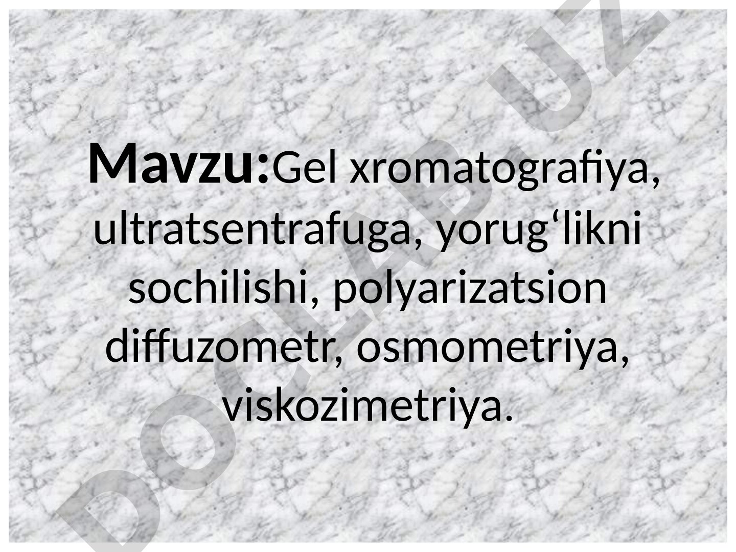 Polimerlar Deformatsiyasi va Destruksiyasi