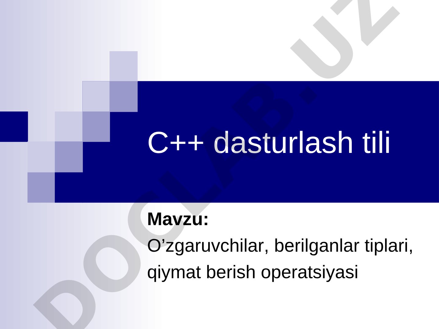 C++ Dasturlash Asoslari
