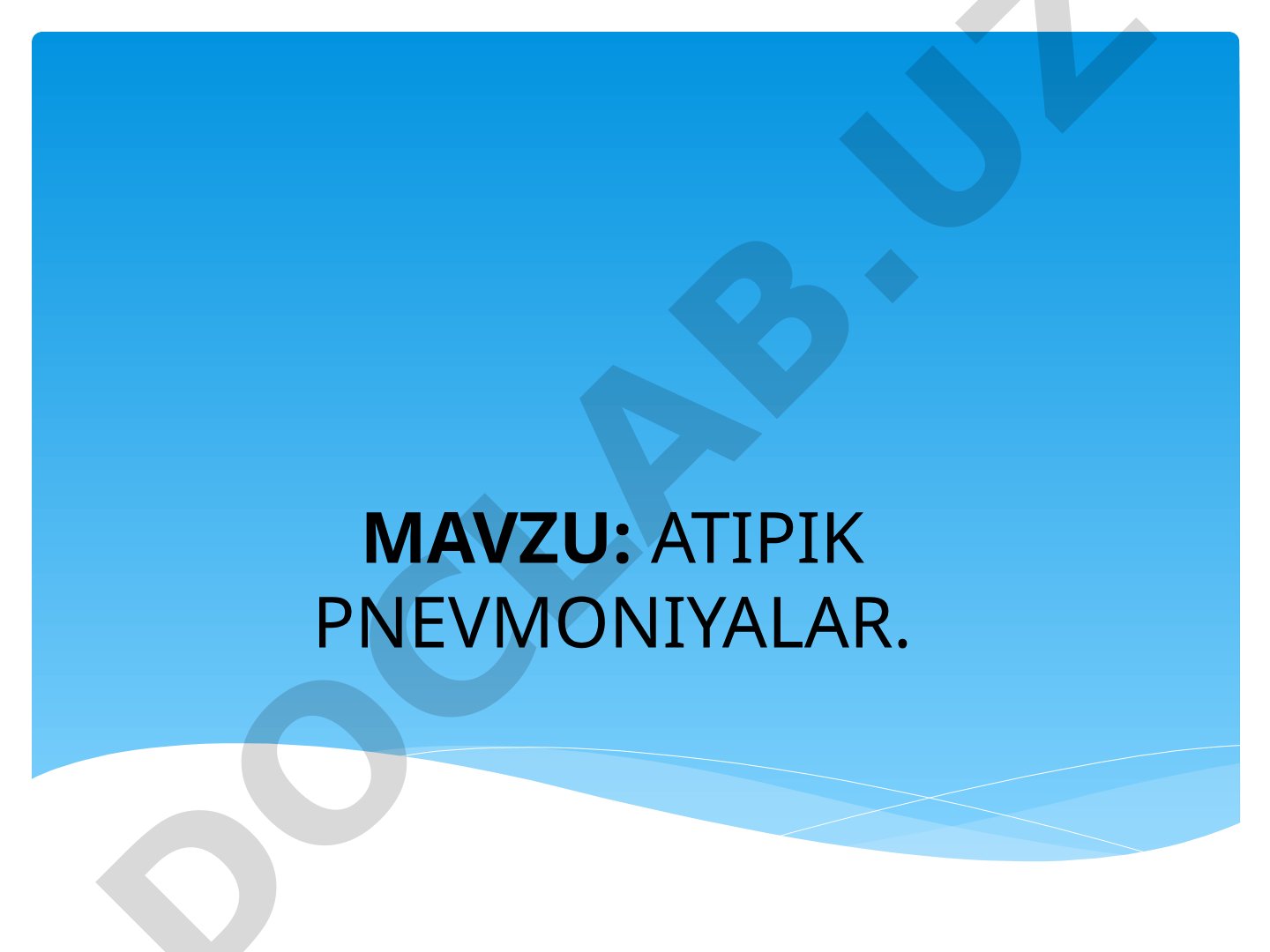 Atipik Pnevmoniyalar