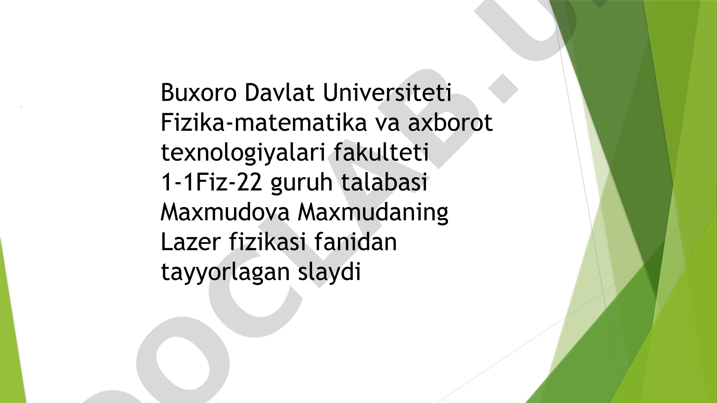 Ikki Energiyali Holatli Sistemaning Damlash Jarayoni