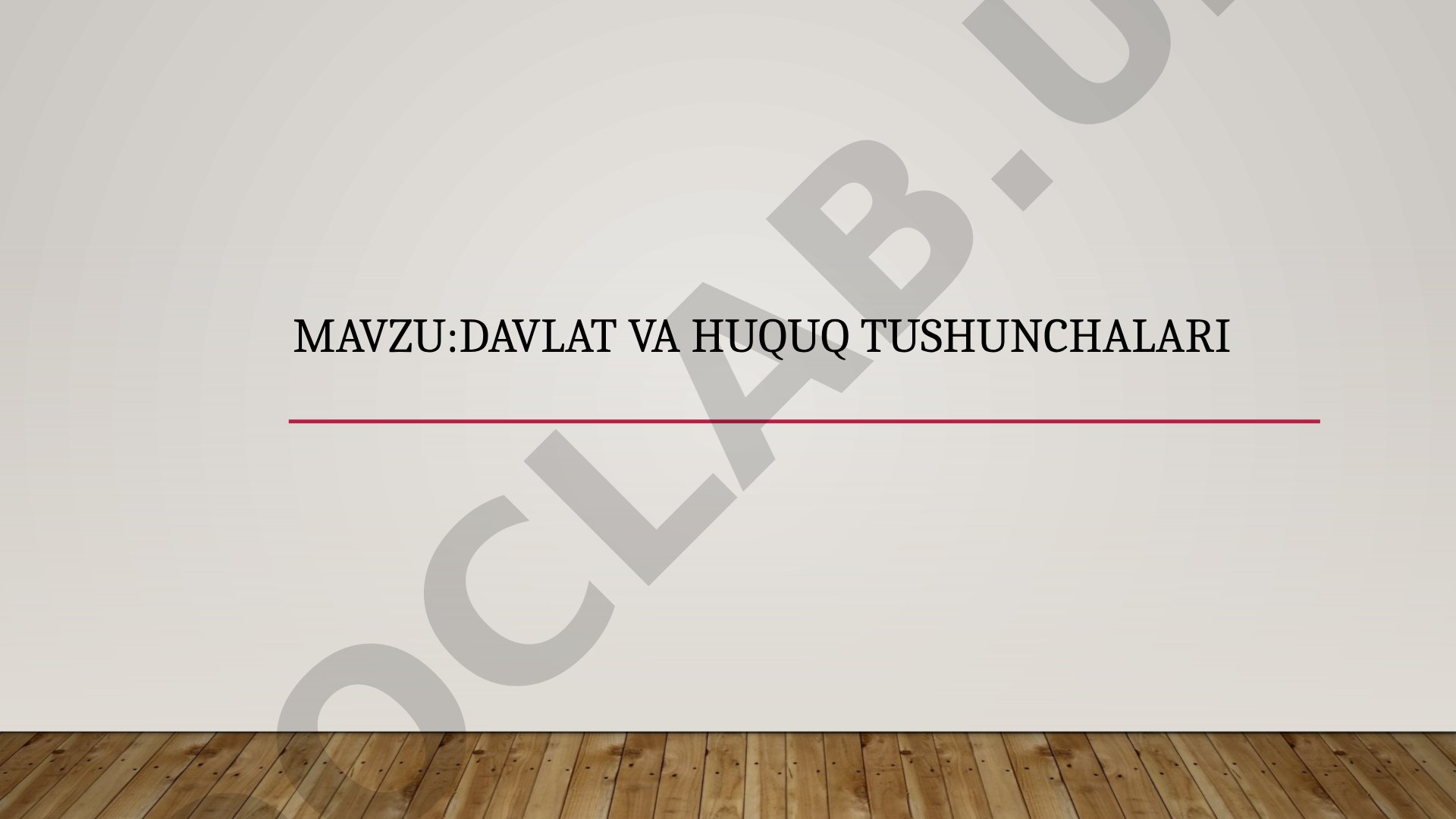 Davlat va Huquq Tushunchalari Referati
