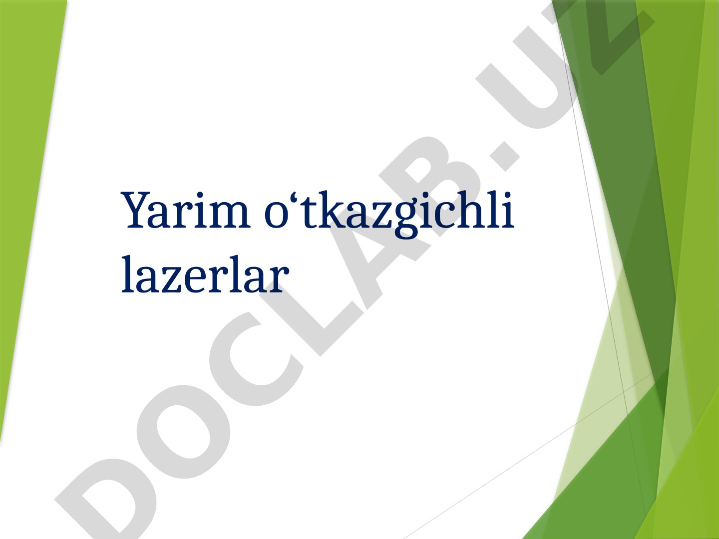Yarim o'tkazgichli lazerlar tarixi