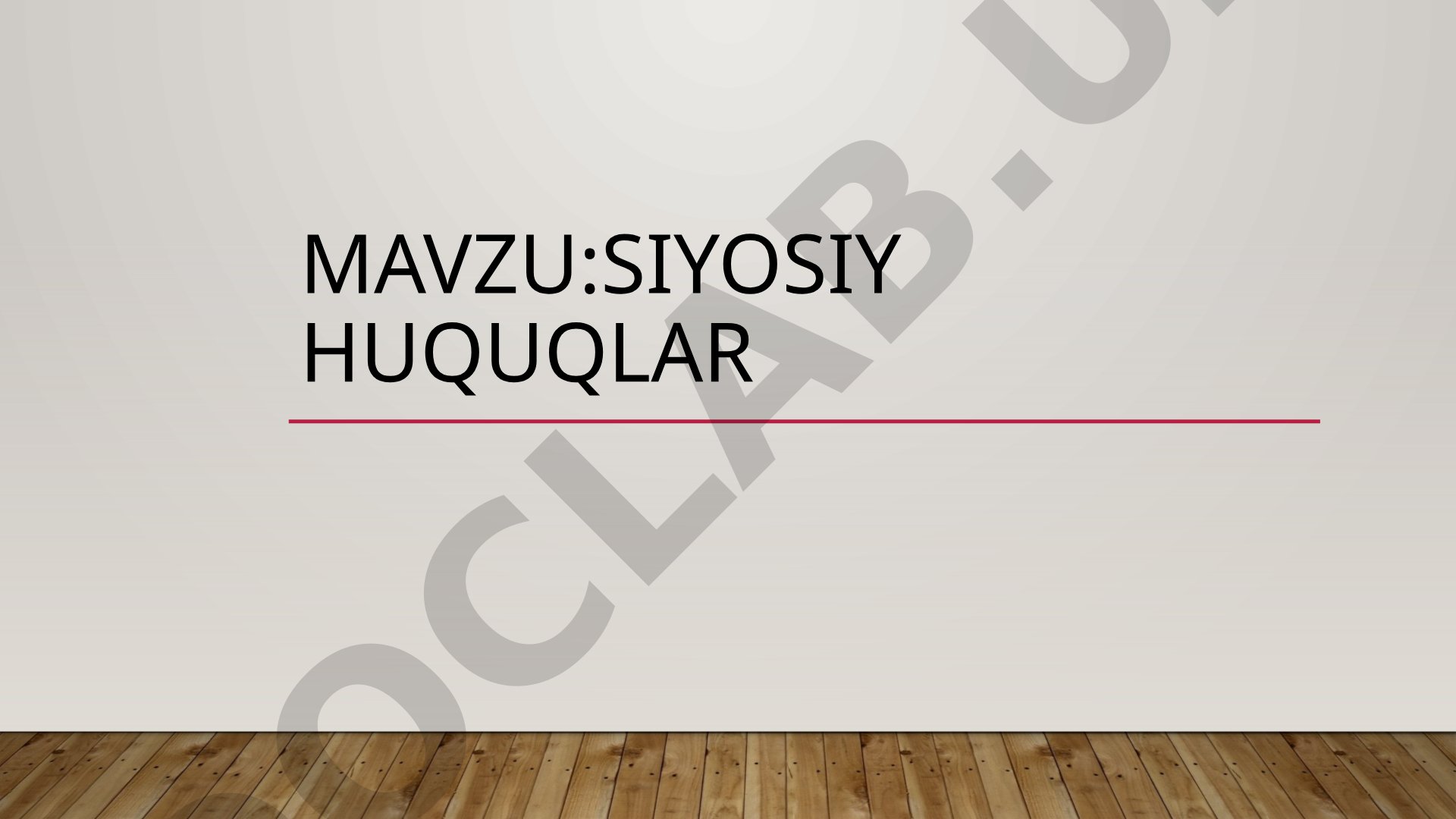 Siyosiy Huquqlar Rejasi