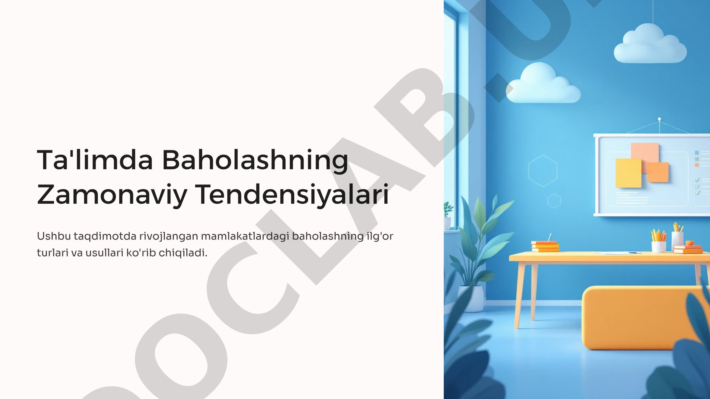 Ta'limda Baholash Tendensiyalari
