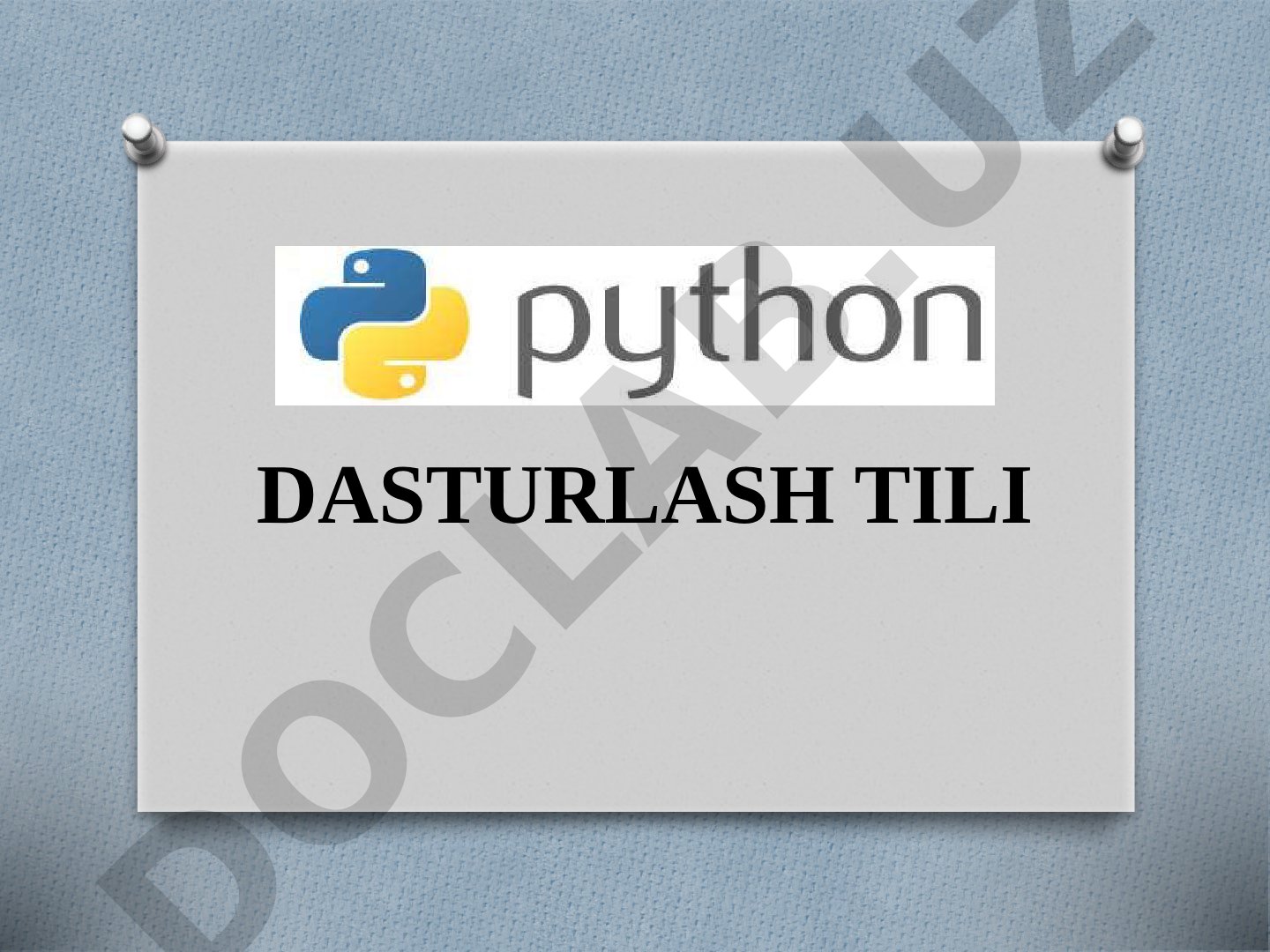 Python Dasturlash: Ro'yxatlar va To'plamlar