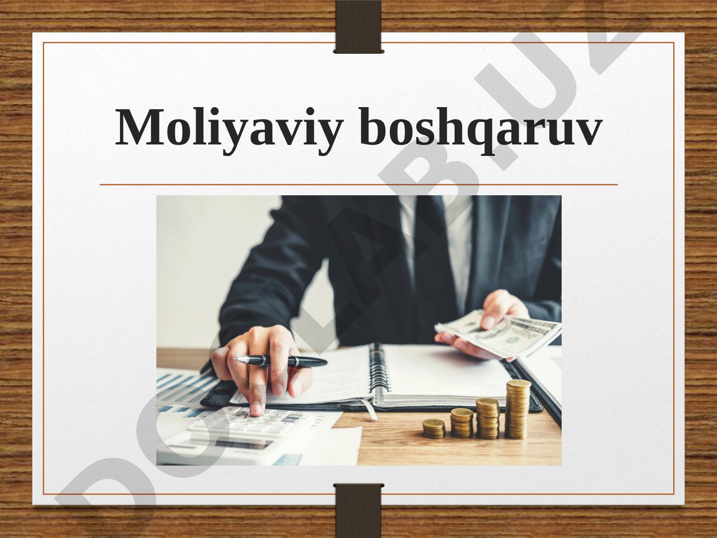 Moliyaviy Boshqaruv Rejasi