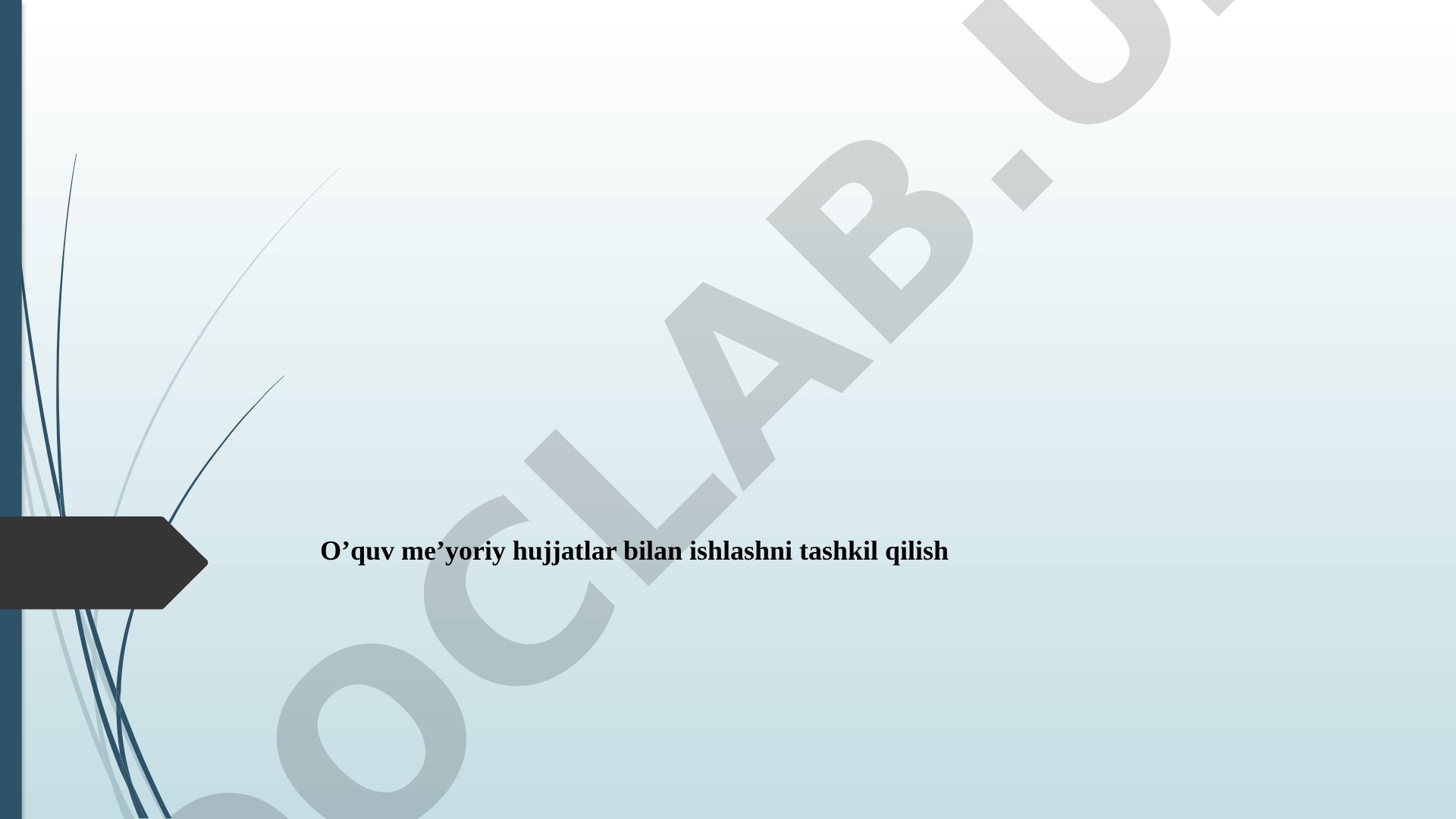 O'quv Me'yoriy Hujjatlar Rejasi