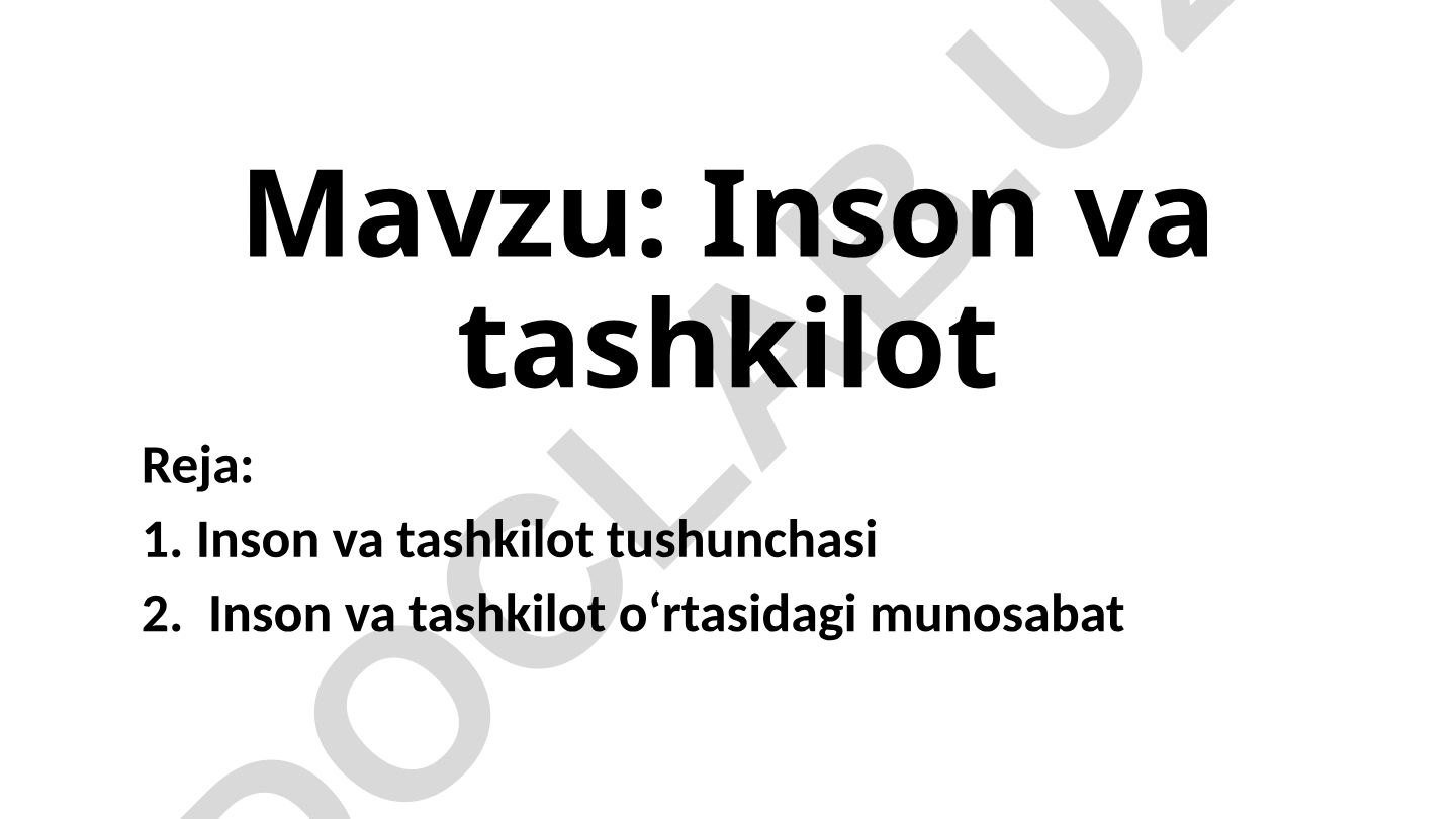 Inson va tashkilot