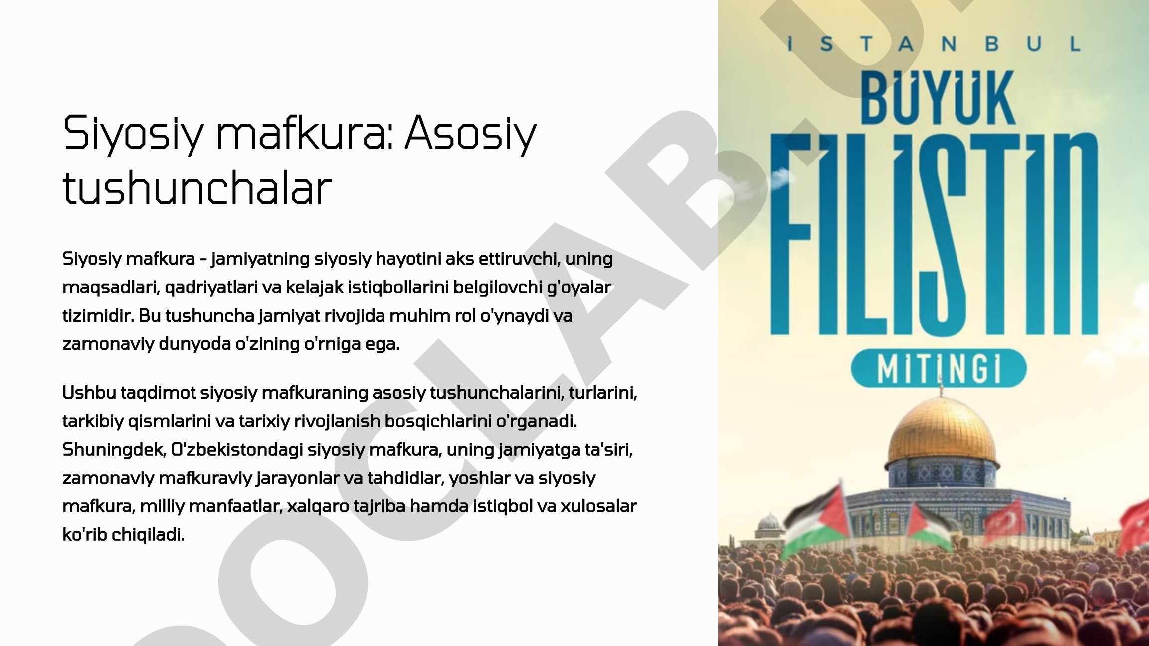 Siyosiy Mafkura Taqdimoti