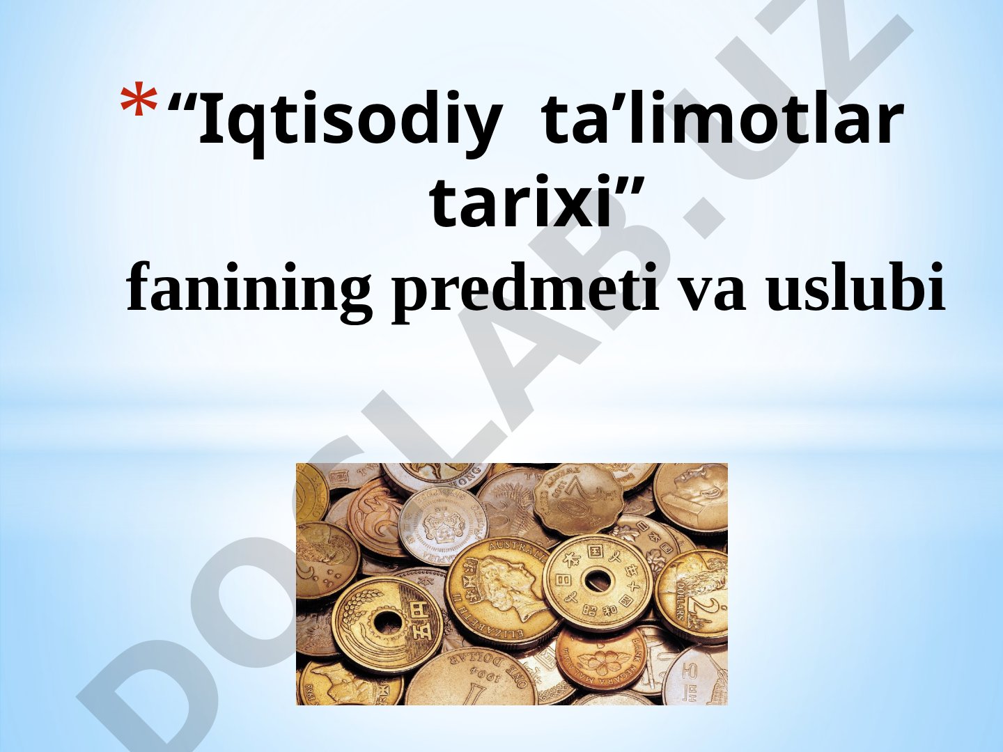 Iqtisodiy Ta'limotlar Tarixi