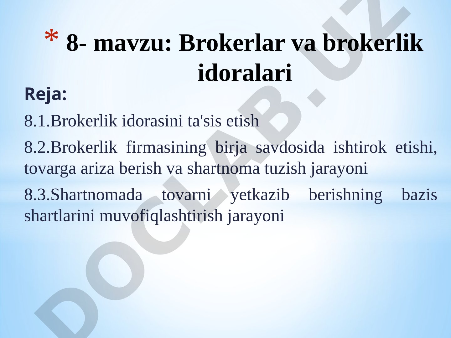 Brokerlar va brokerlik idoralari
