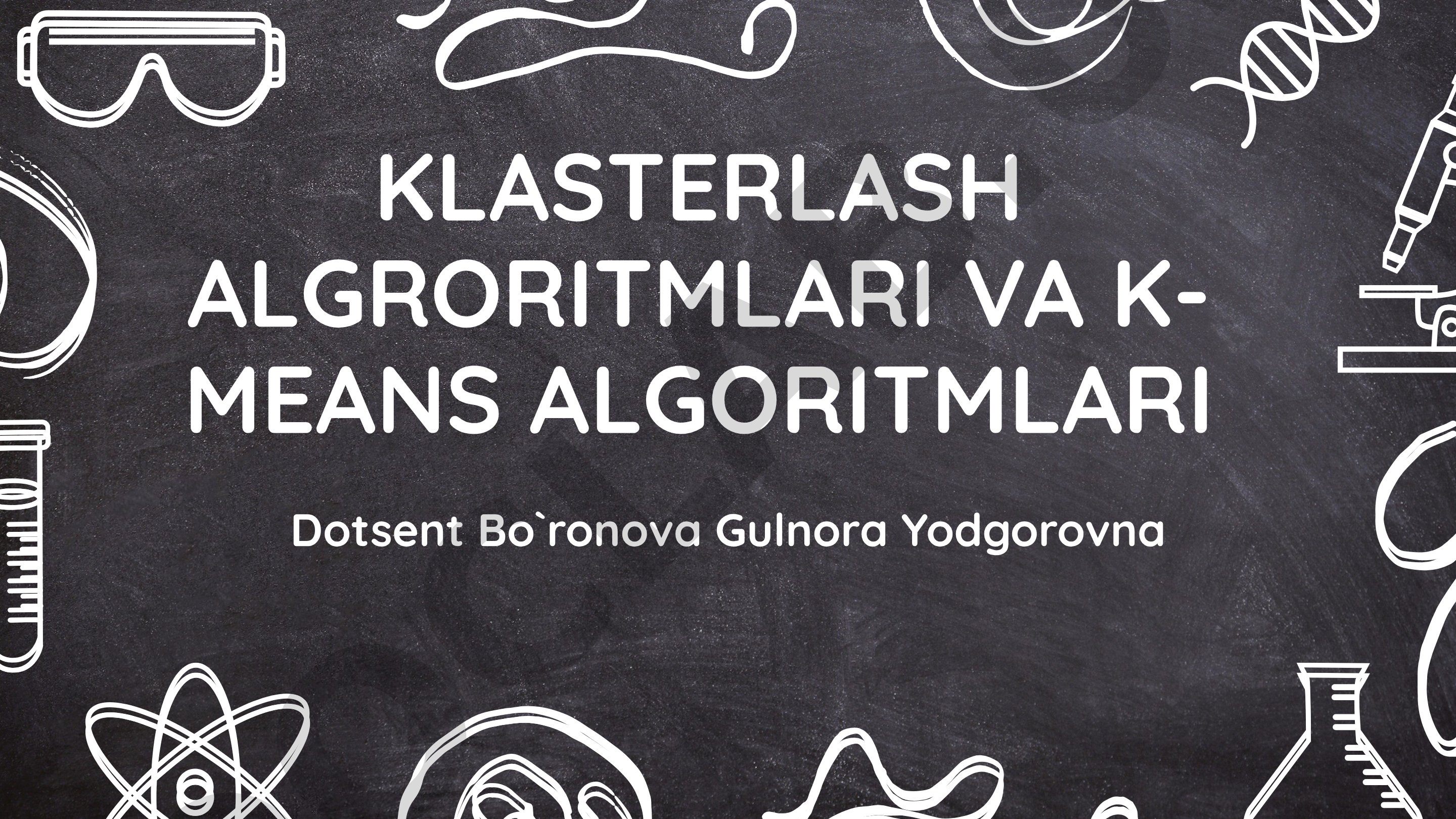 Klasterlash Algoritmlari