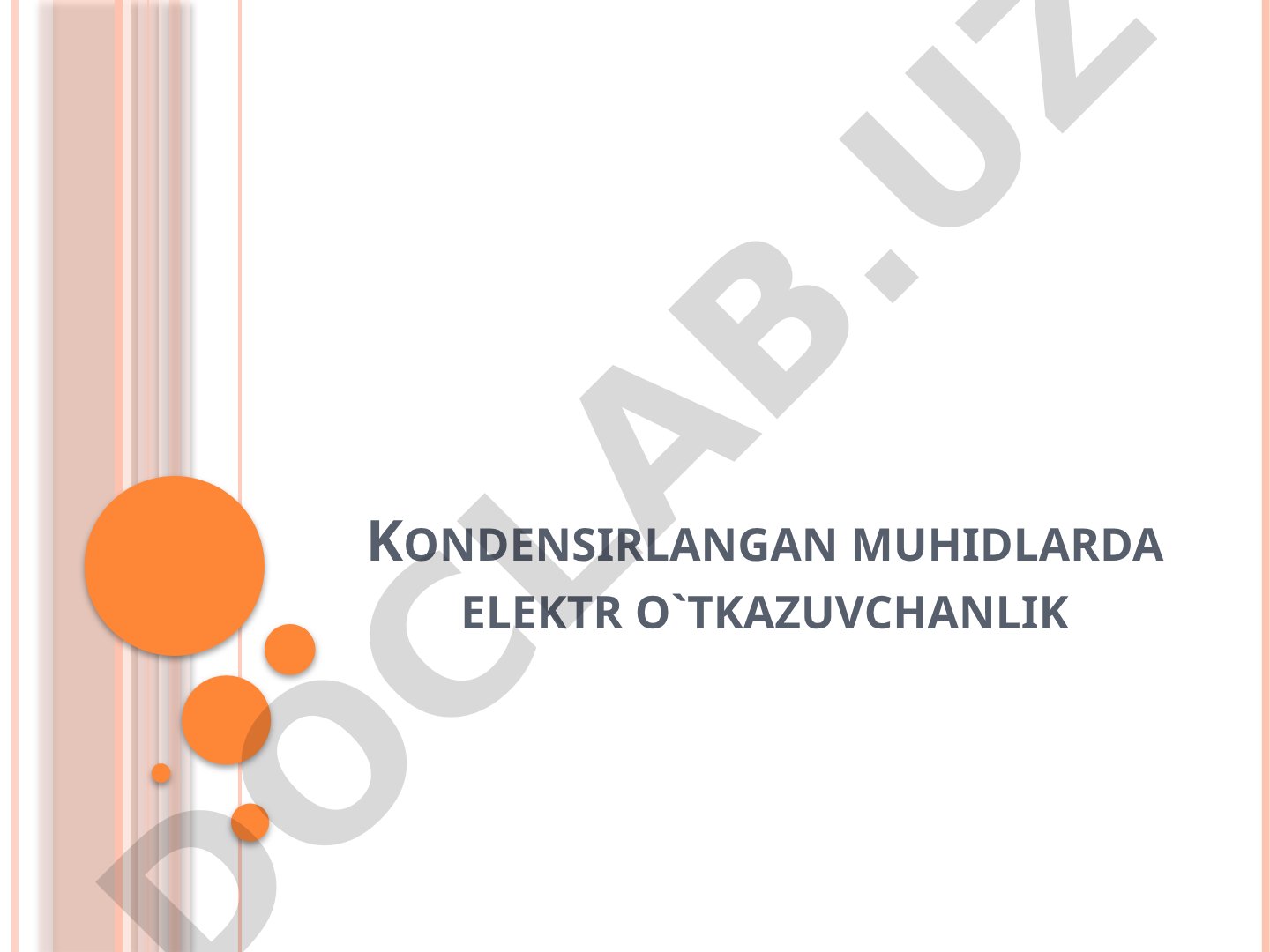Elektr o'tkazuvchanlik rejasi