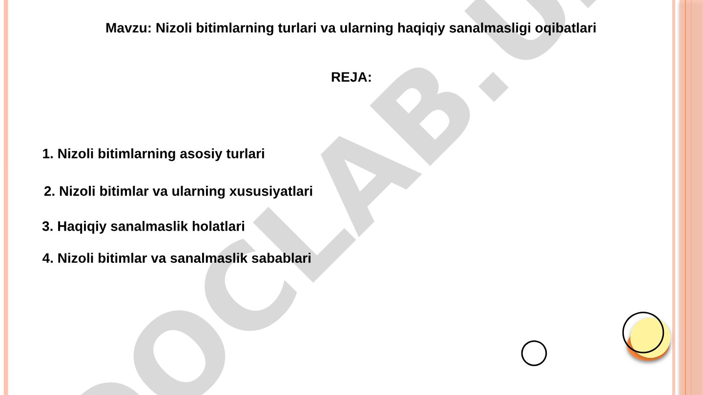 Nizoli Bitimlar Tahlili