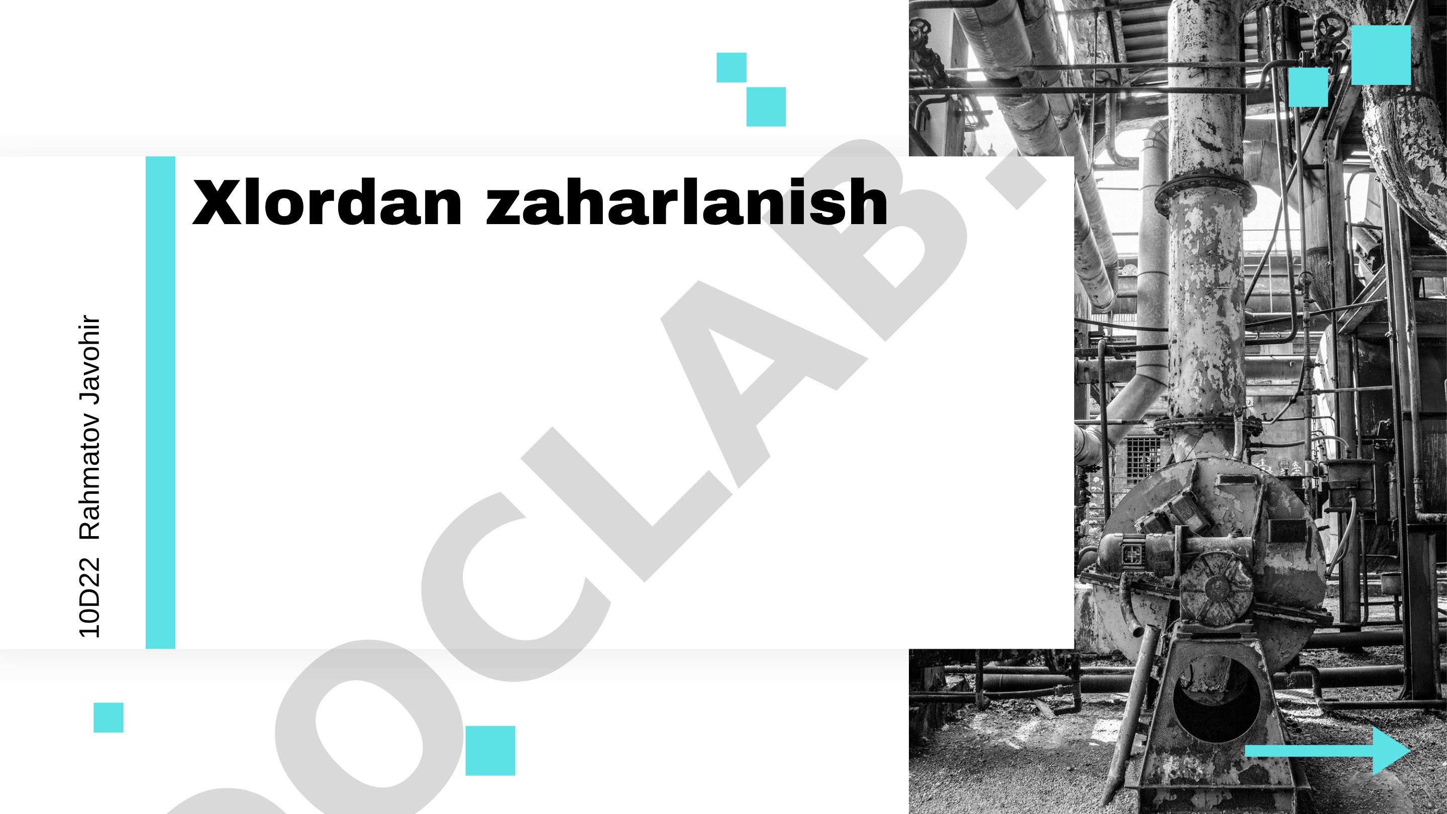 Xlordan Zaharlanish Tadqiqoti