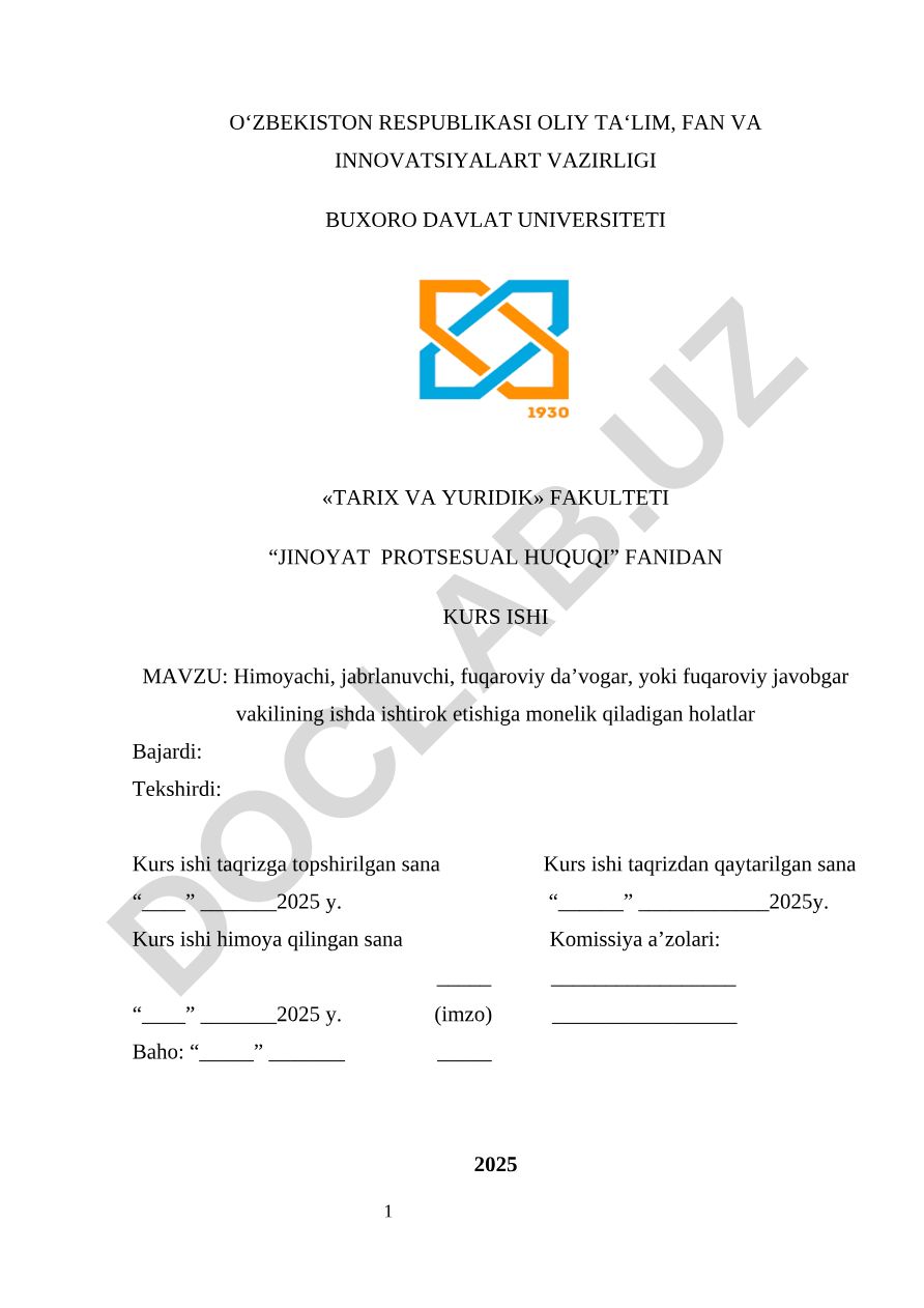 Himoyachi, jabrlanuvchi, fuqaroviy da'vogar yoki fuqaroviy javobgar vakilining ishda ishtirok etishiga monelik qiladigan holatlar