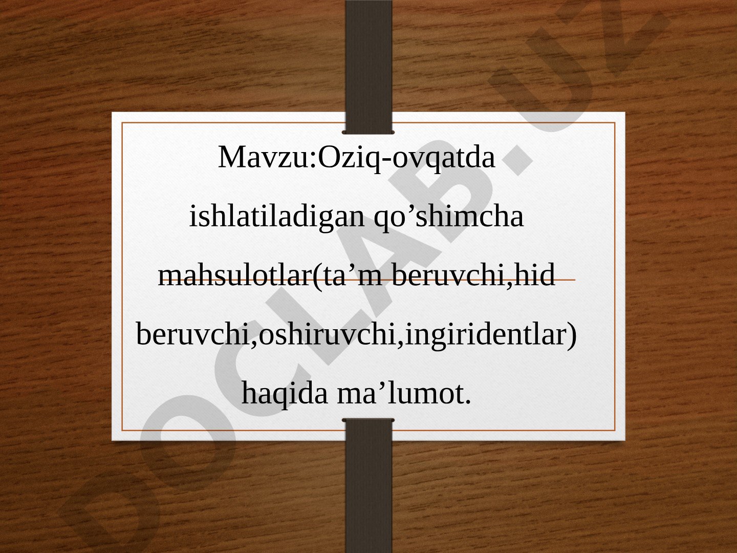 Oziq-ovqat qo'shimchalari