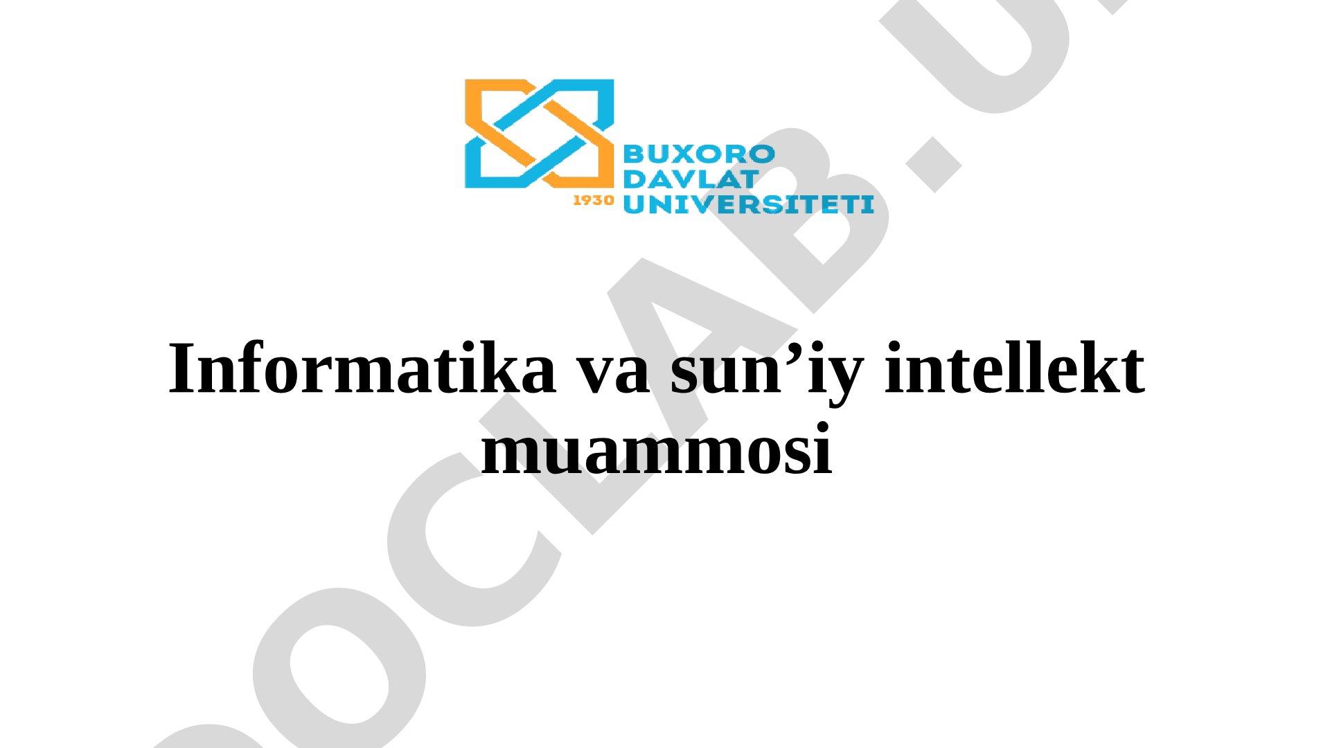 Sun'iy intellekt haqida maqola