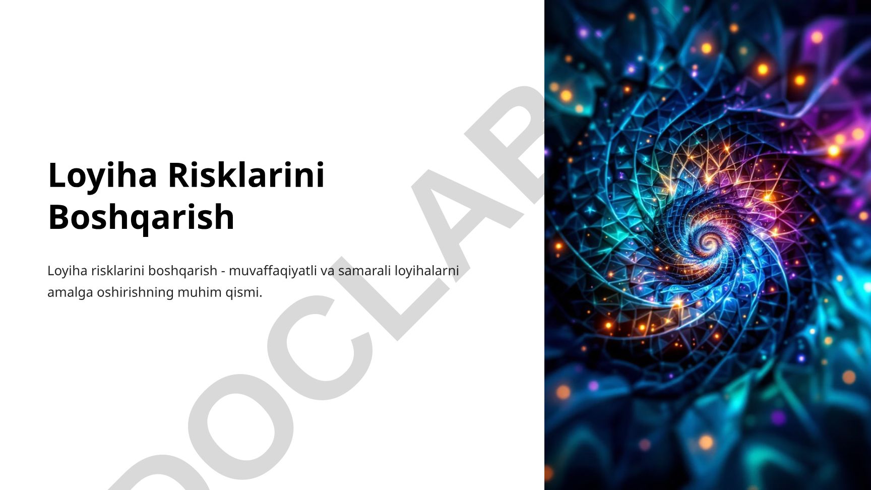 Loyiha risklarini boshqarish