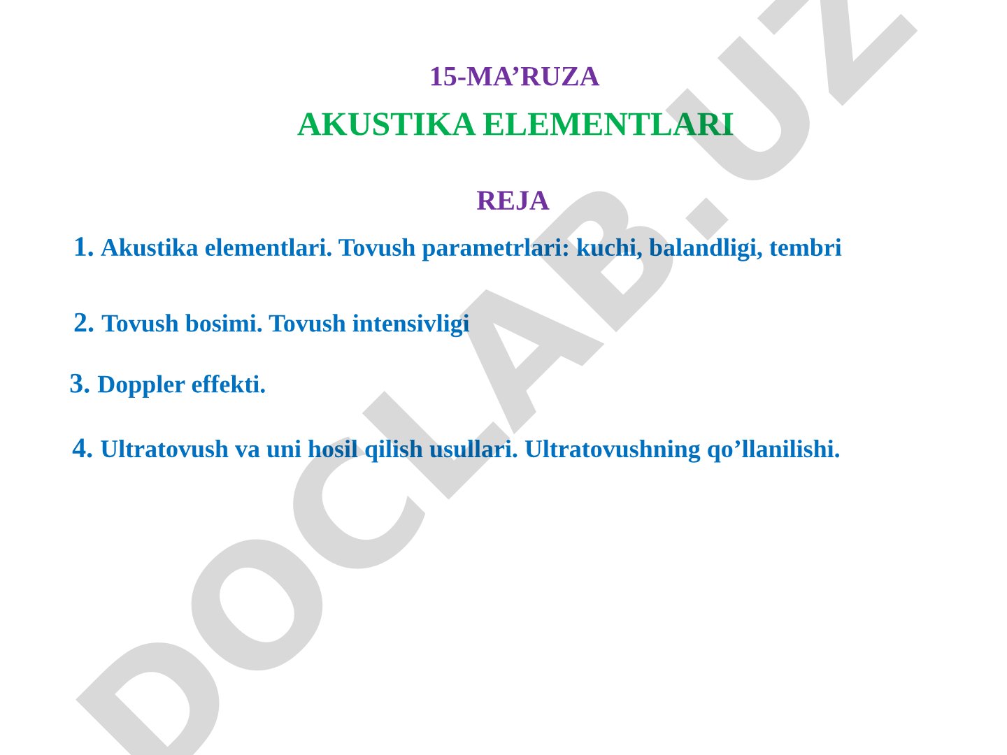 Akustika Ma'ruzasi