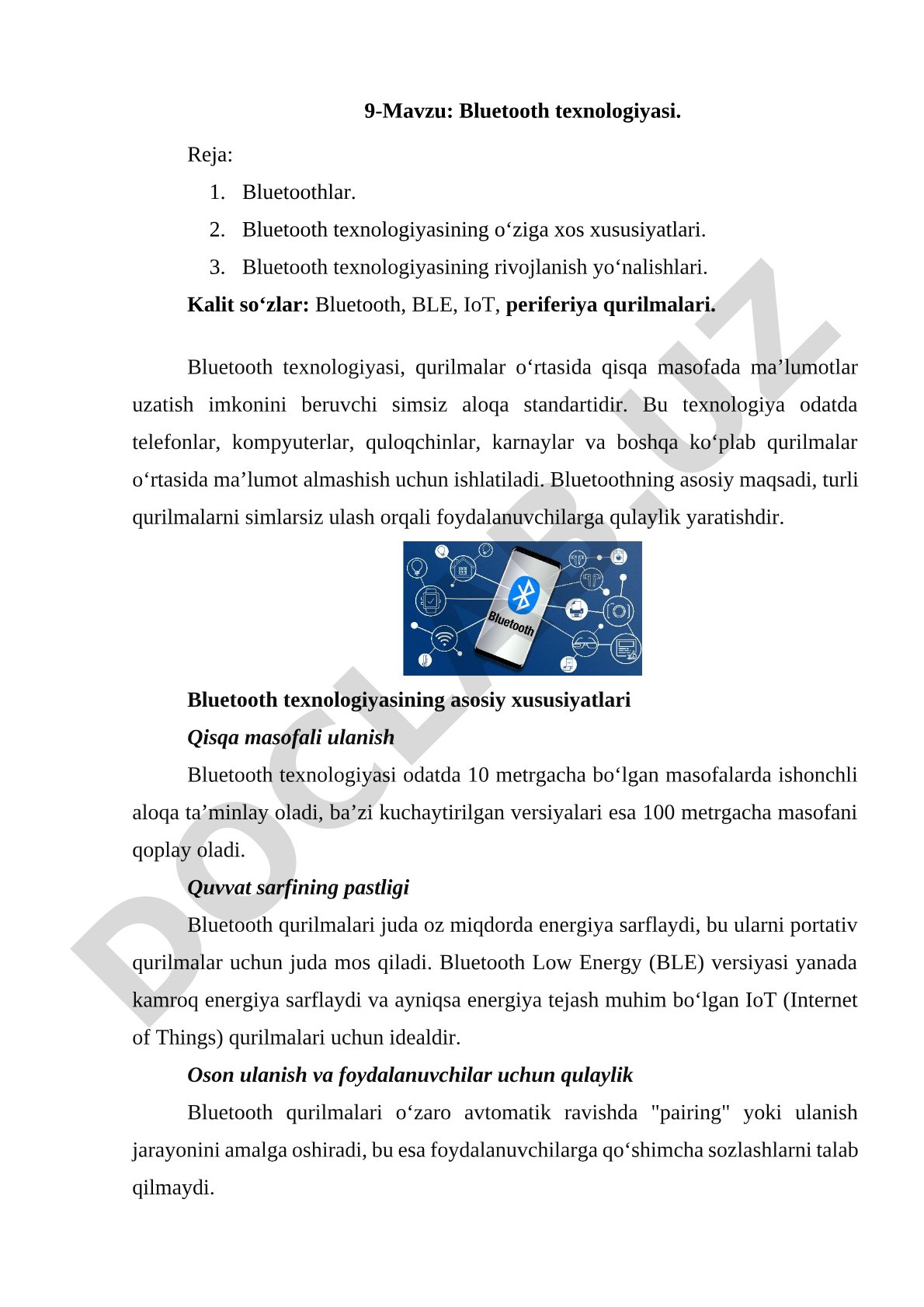 Bluetooth texnologiyasi