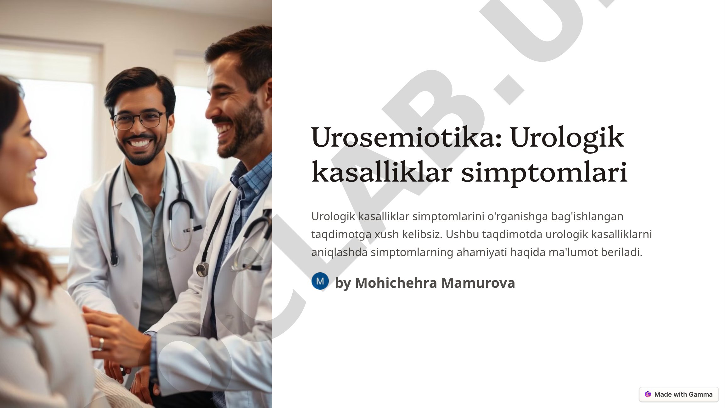 Urosemiotika: Urologik Kasalliklar Simptomlari